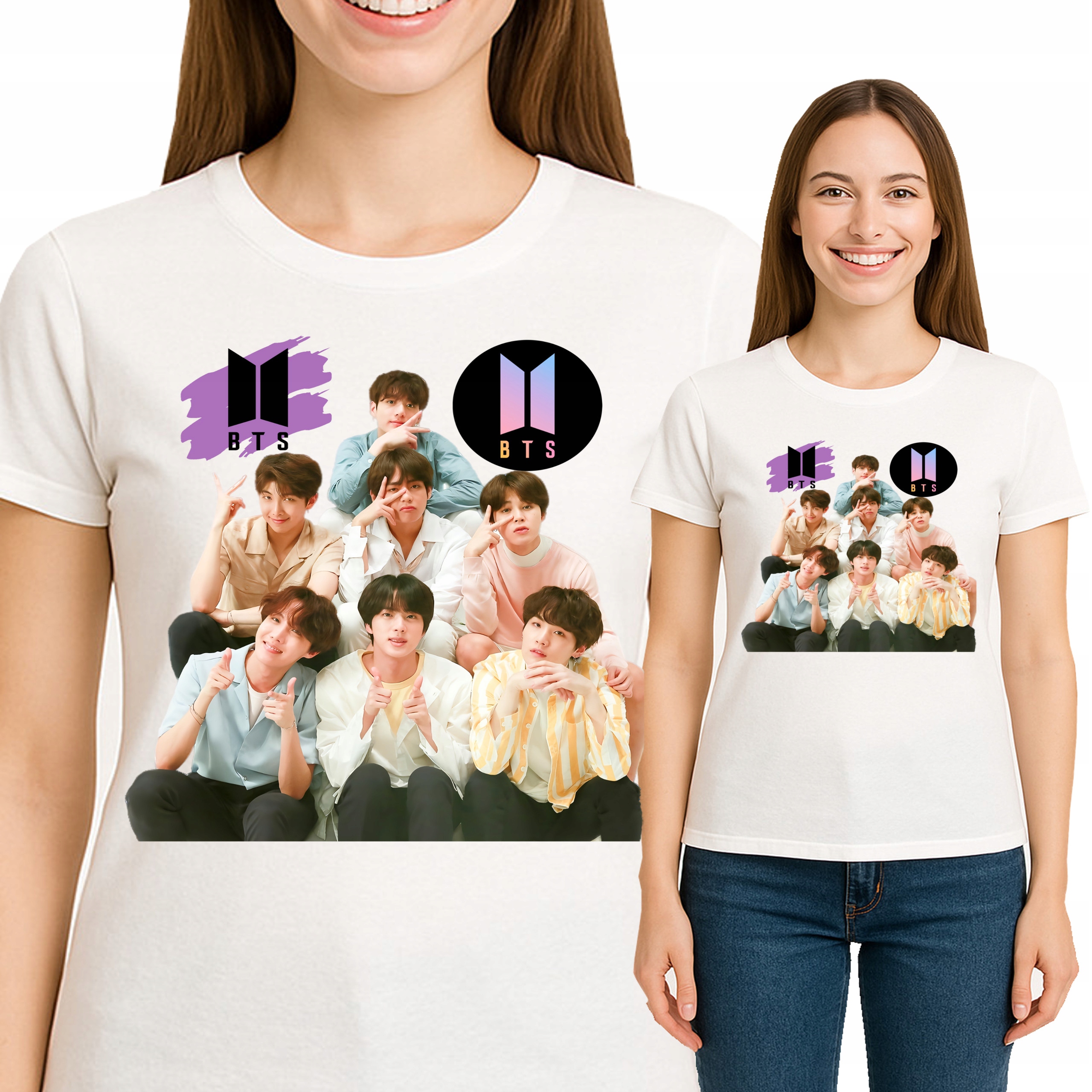 Koszulka DAMSKA BTS Zespół KPOP Dla Fanki Jakość Premium XXL 3539