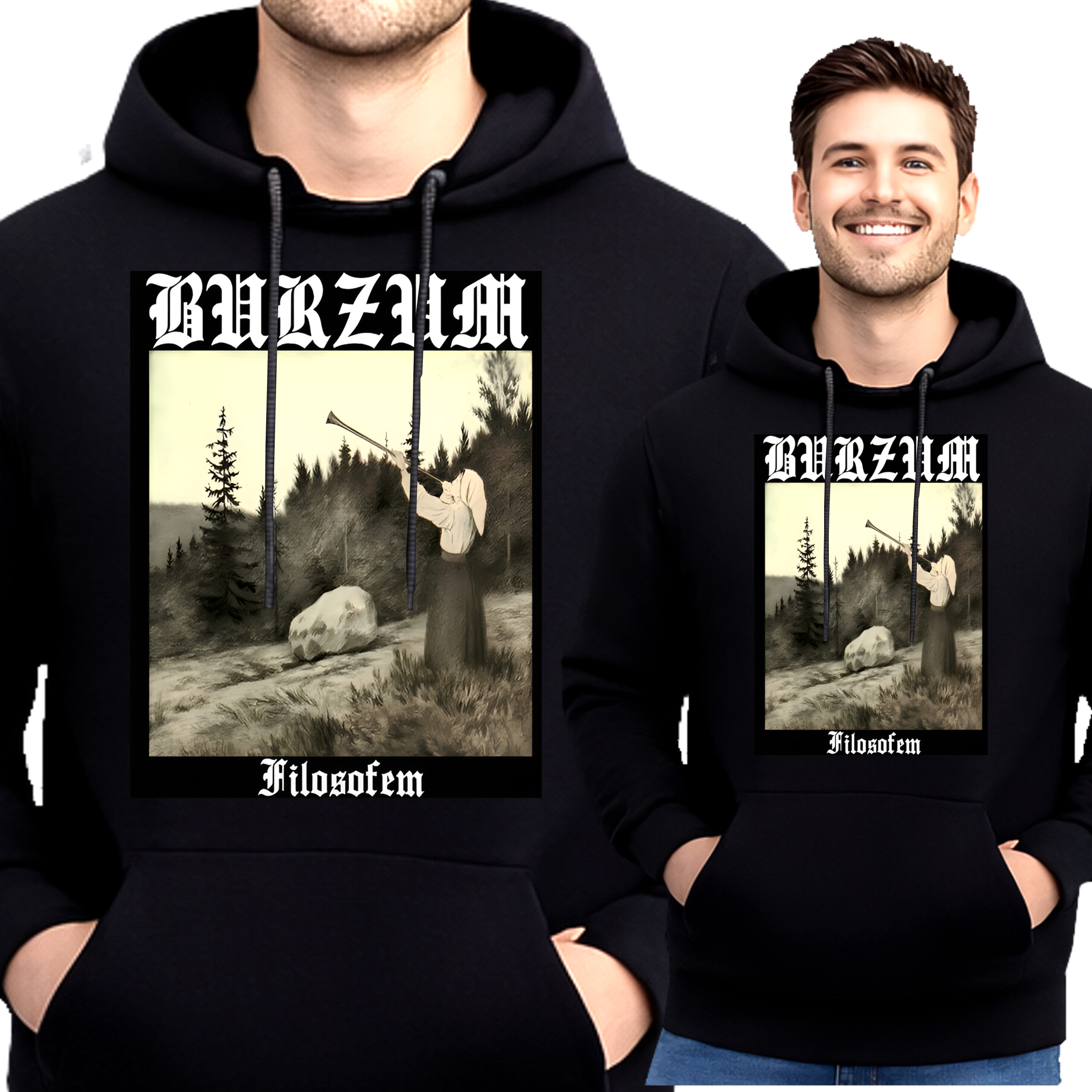 Burzum Filosofem Bluza Kangurka Kaptur Ciepła L P394