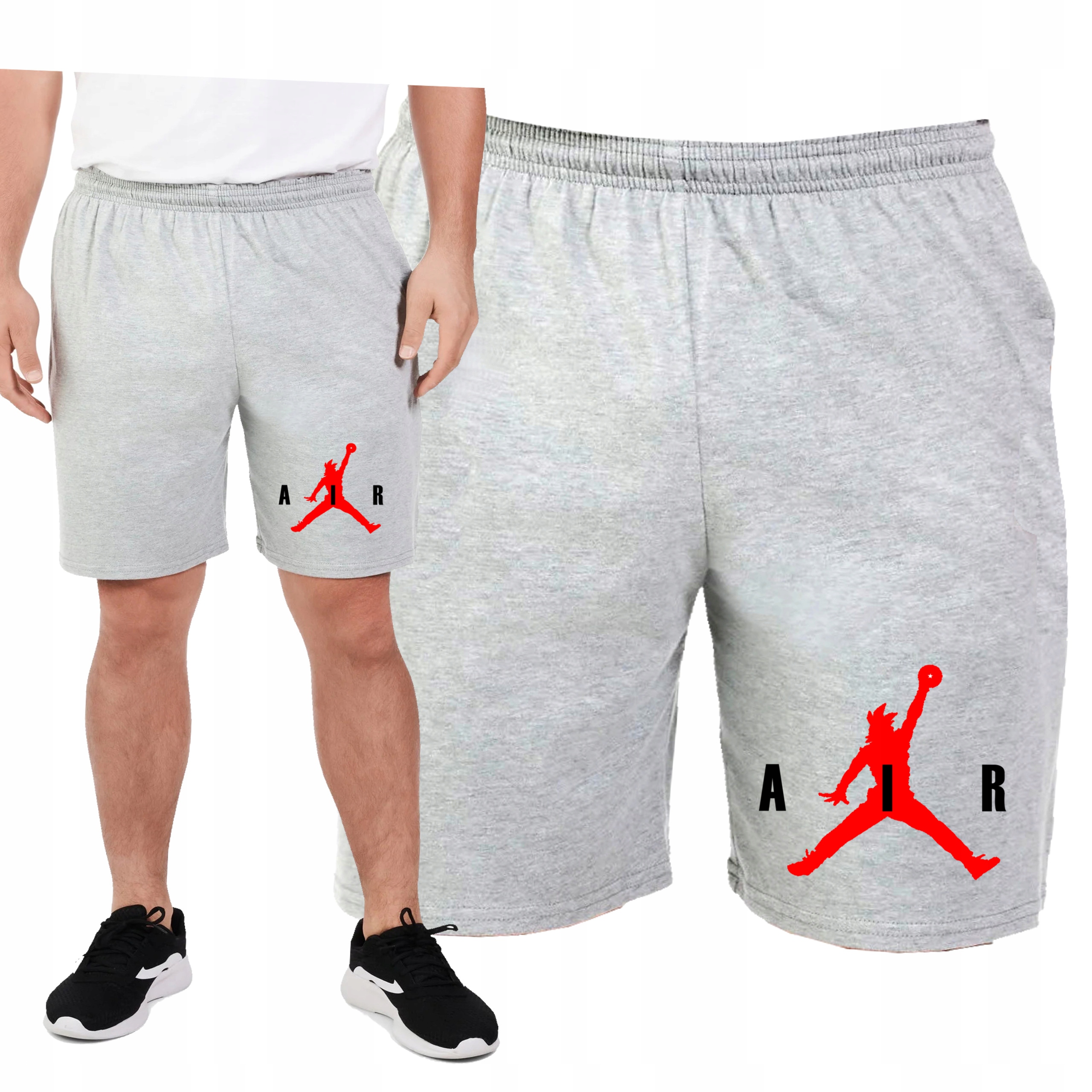 KRÓTKIE SPODENKI DRESOWE DRAGON BALL JORDAN AIR PREZENT KIESZENIE M 0337