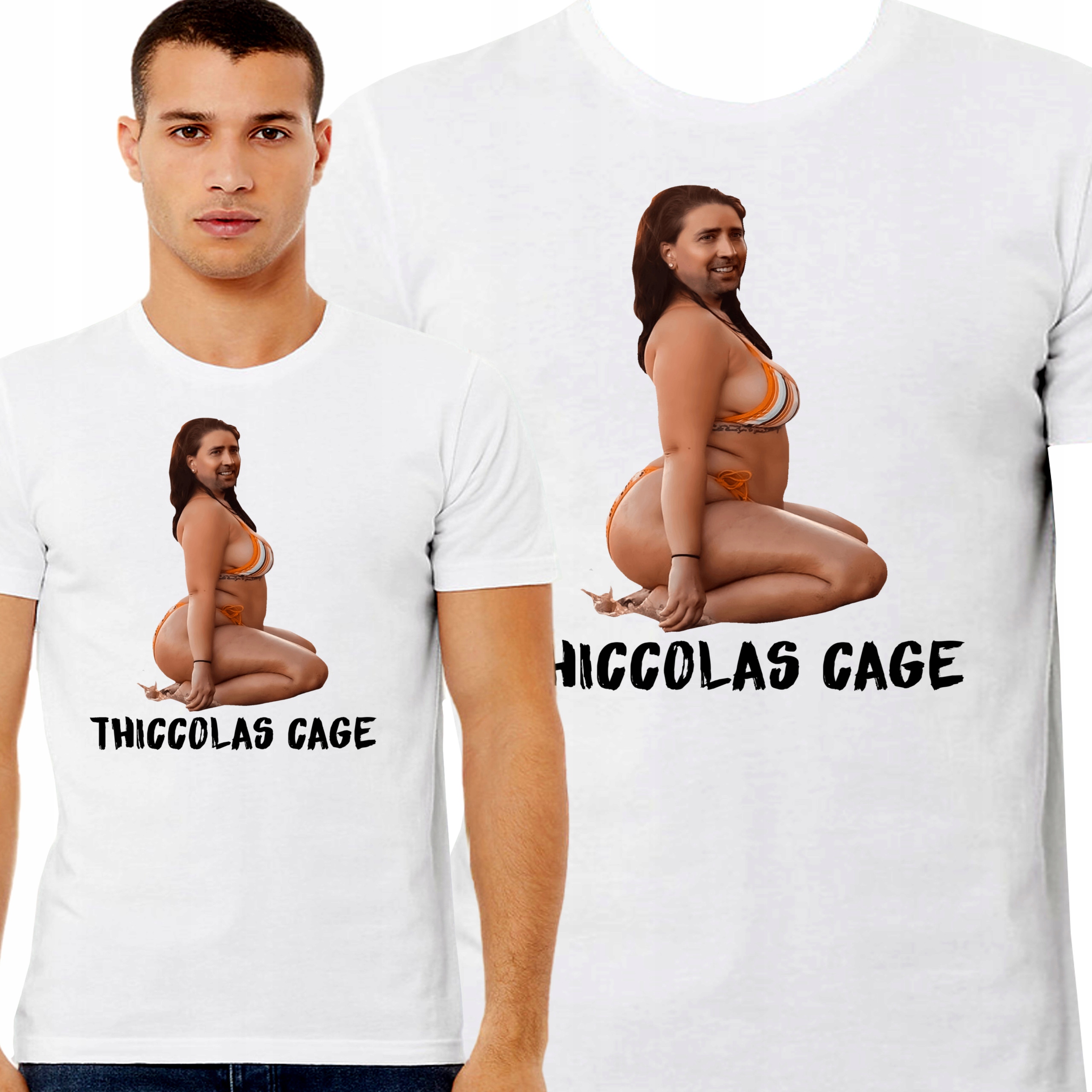 ŚMIESZNA KOSZULKA THICCOLAS CAGE MEME MEMY NICOLAS PREMIUM S 3398