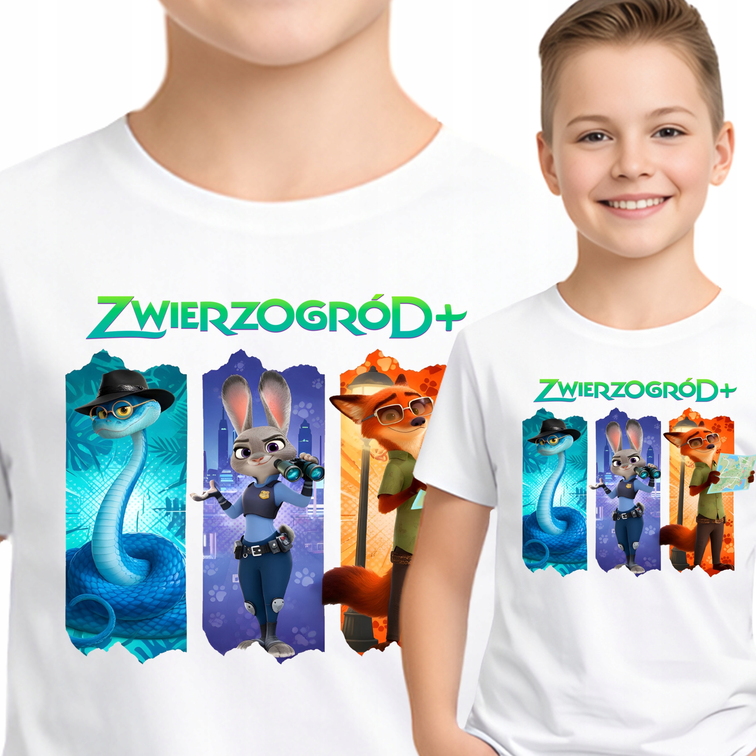 Zwierzogród Koszulka Dziecięca Zootopia T-Shirt Judy Nick 128 P398