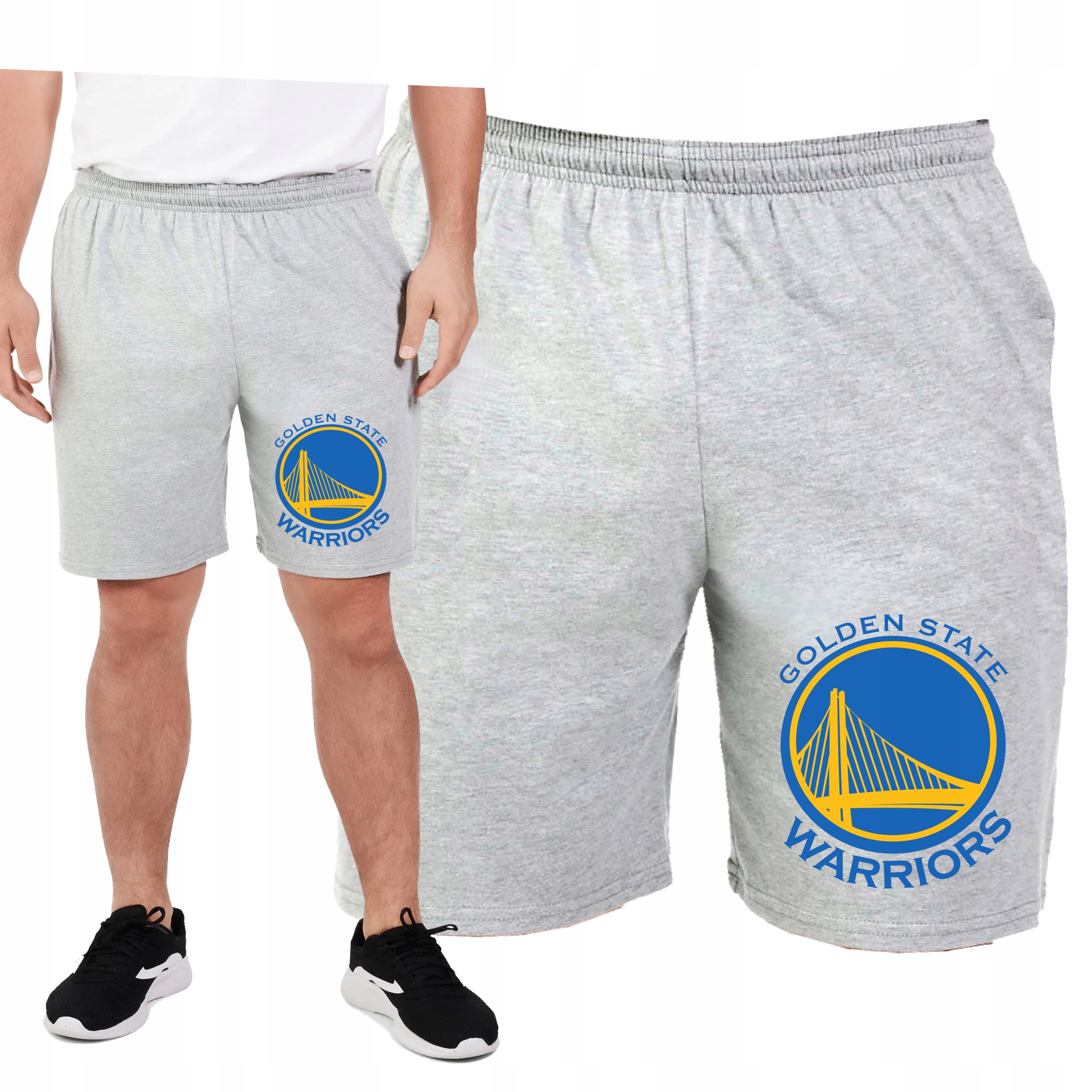 KRÓTKIE SPODENKI DRESOWE GOLDEN STATE WARRIORS PREZENT KIESZENIE XXL 0472