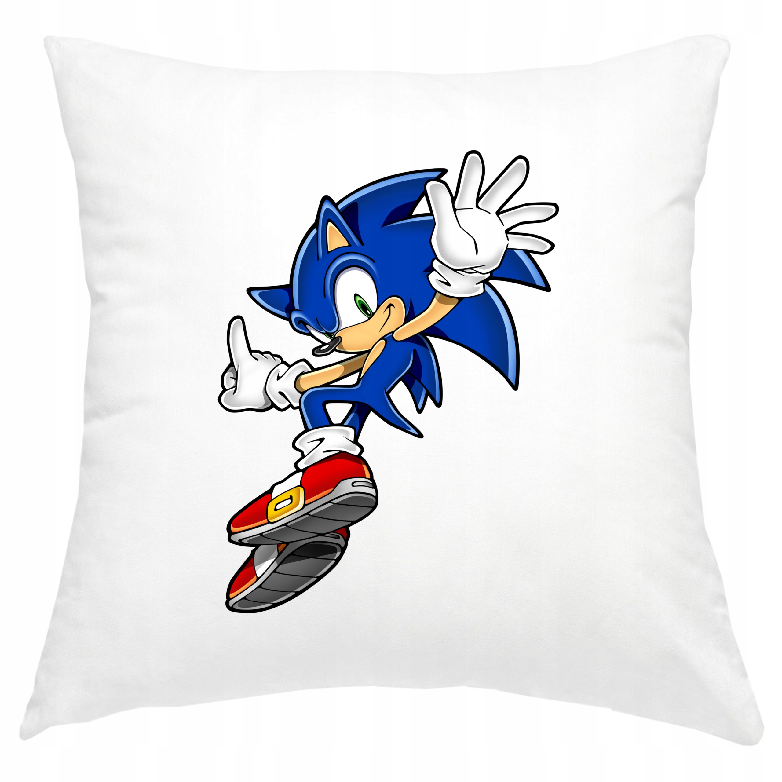 P211 PODUSZKA POSZEWKA 40x40 DZIECIĘCA SONIC SZYBKI JAK BŁYSKAWICA PREZENT