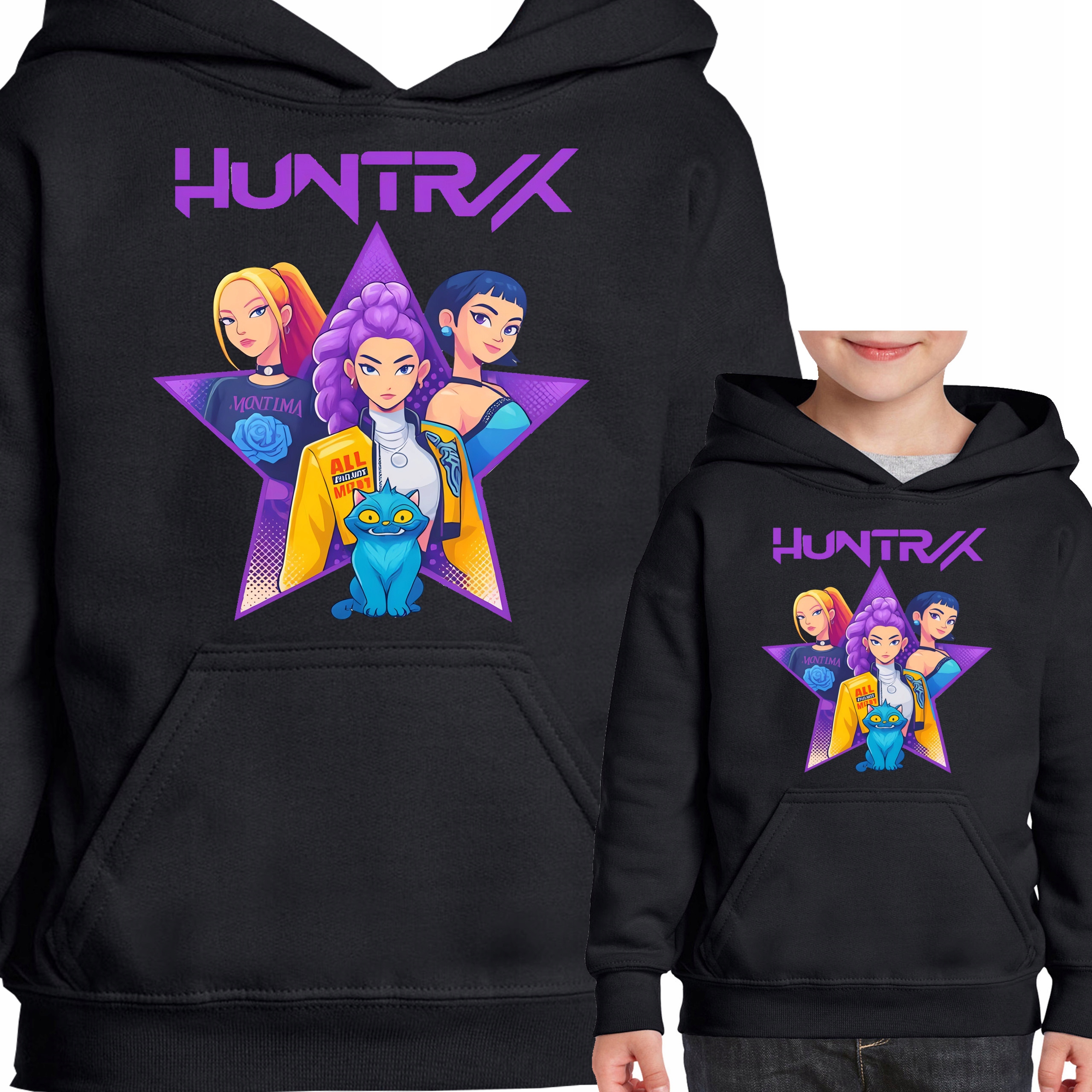 Bluza Z Kapturem Huntrix K-POP Hunters Demon ANIME Jakość Premium 128 3522