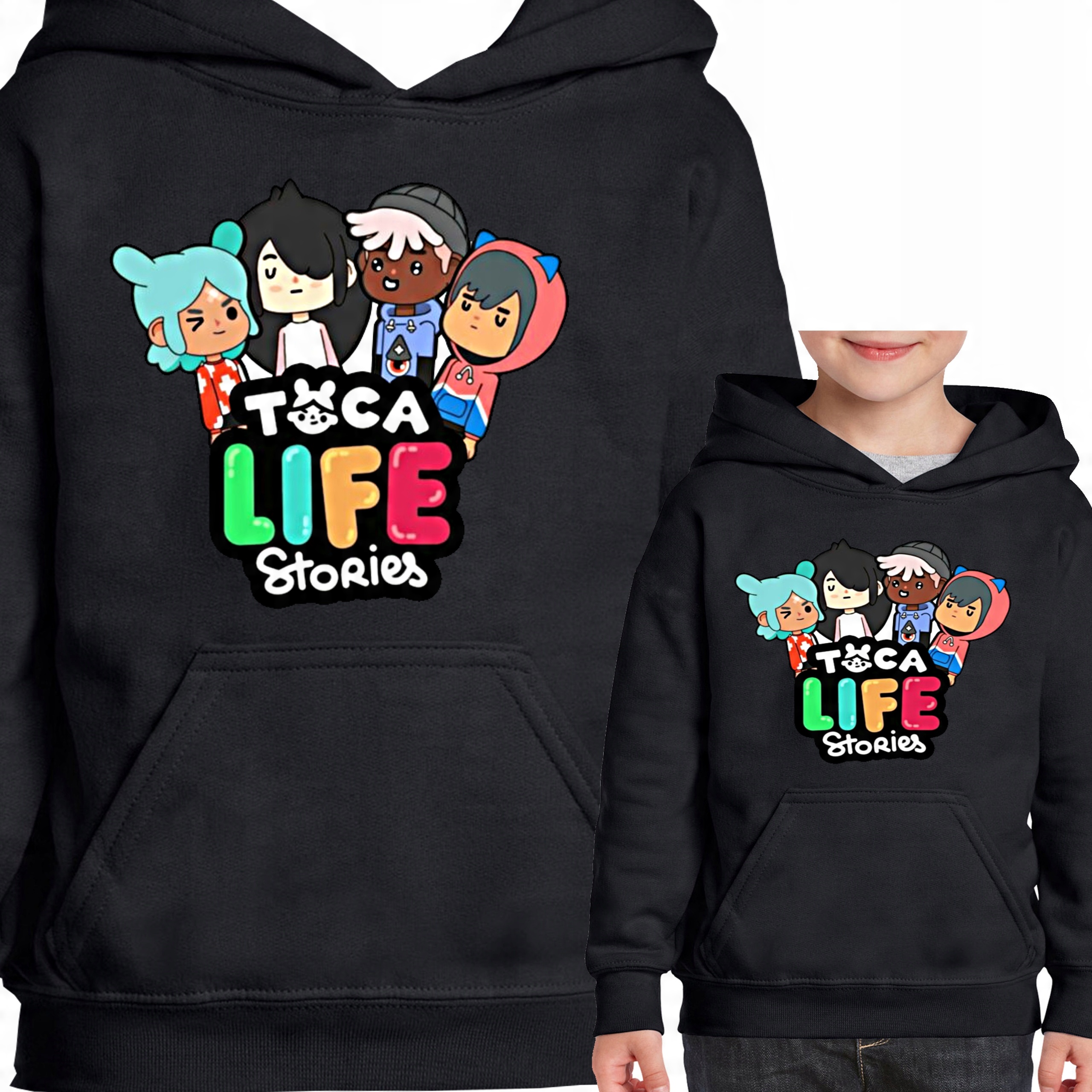 TOCA BOCA BLUZA DZIECIĘCA Z KAPTUREM NADRUK LIFE WORLD 128 3423 PREMIUM