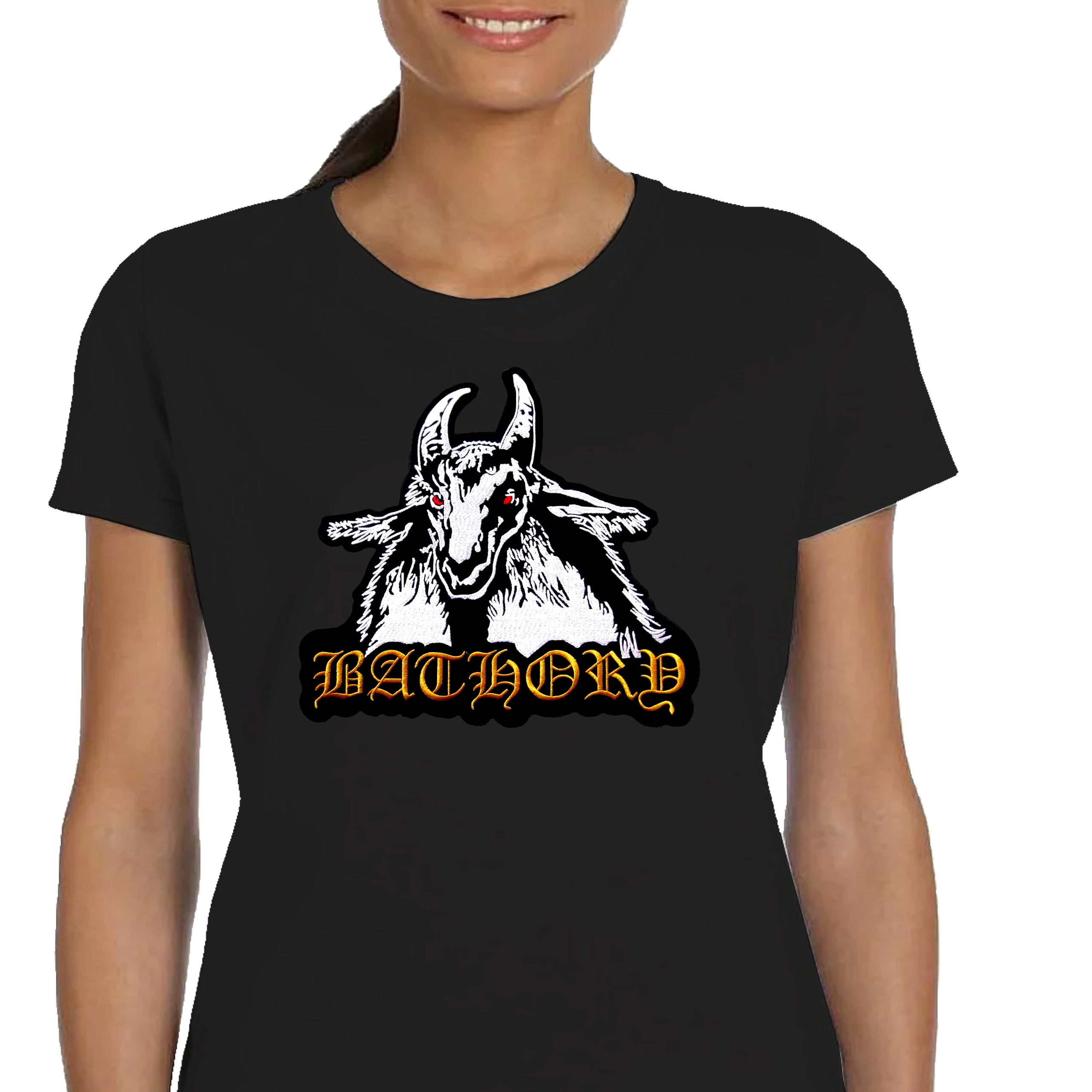 P098 DAMSKA KOSZULKA BATHORY GOAT BLACK METAL PREZENT BAWEŁNA XXL CZARNA