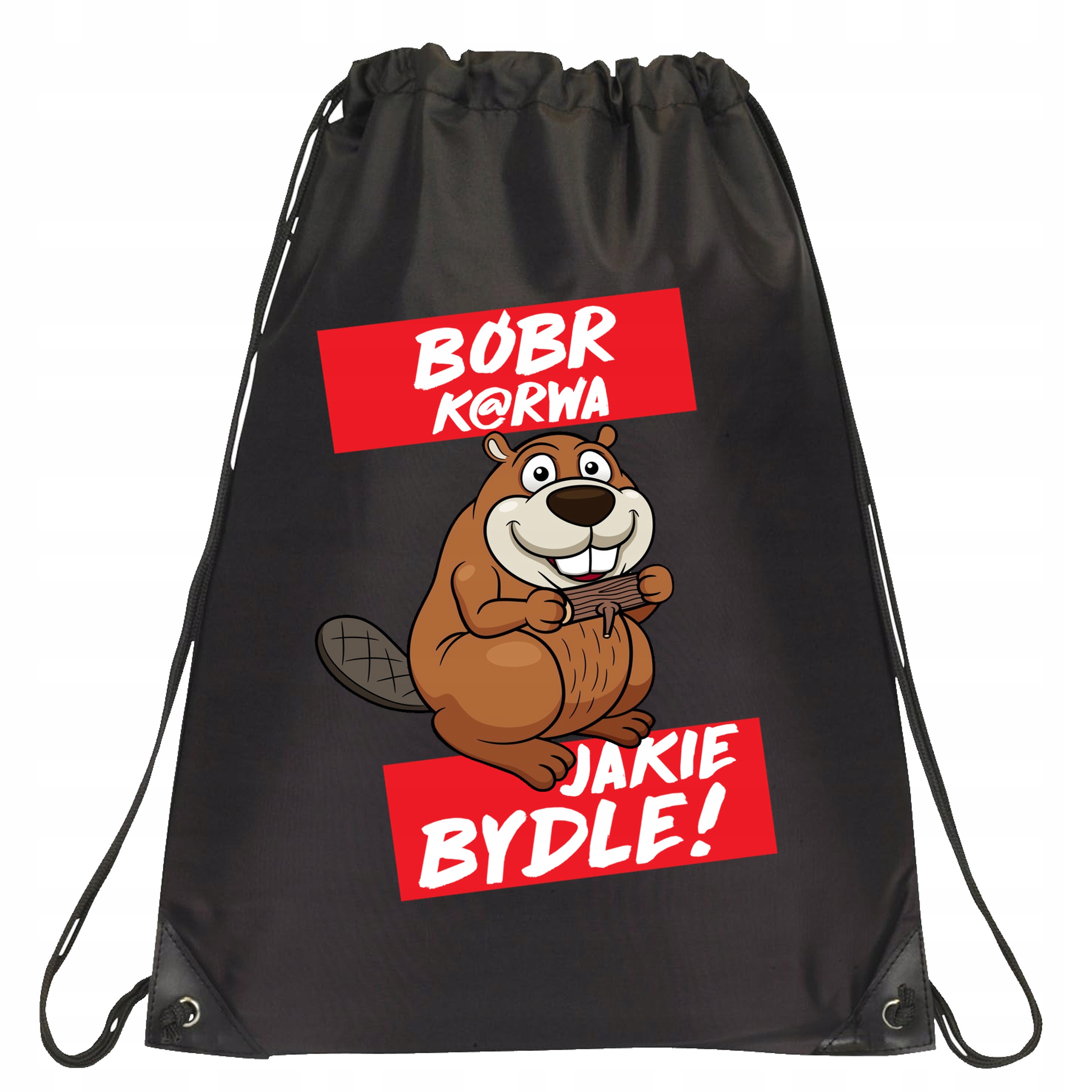 P097 PLECAK WOREK NA BUTY BÓBR JAKIE BYDLE BOBER MEM BEAVER PREZENT JAKOŚĆ