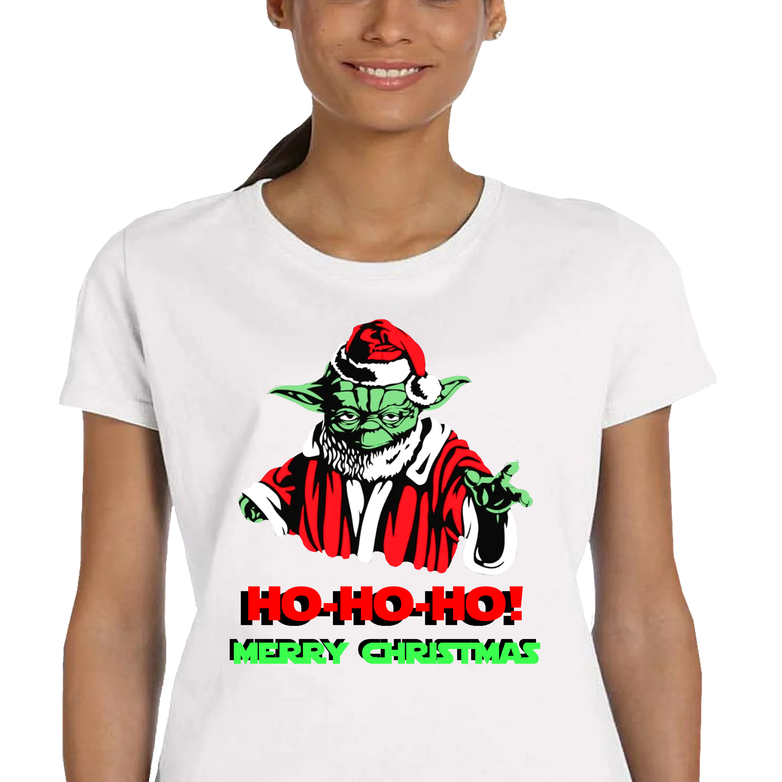 P214 KOSZULKA DAMSKA ŚWIĄTECZNA BABY YODA STAR WARS PREZENT ŚWIĄTECZNY XL