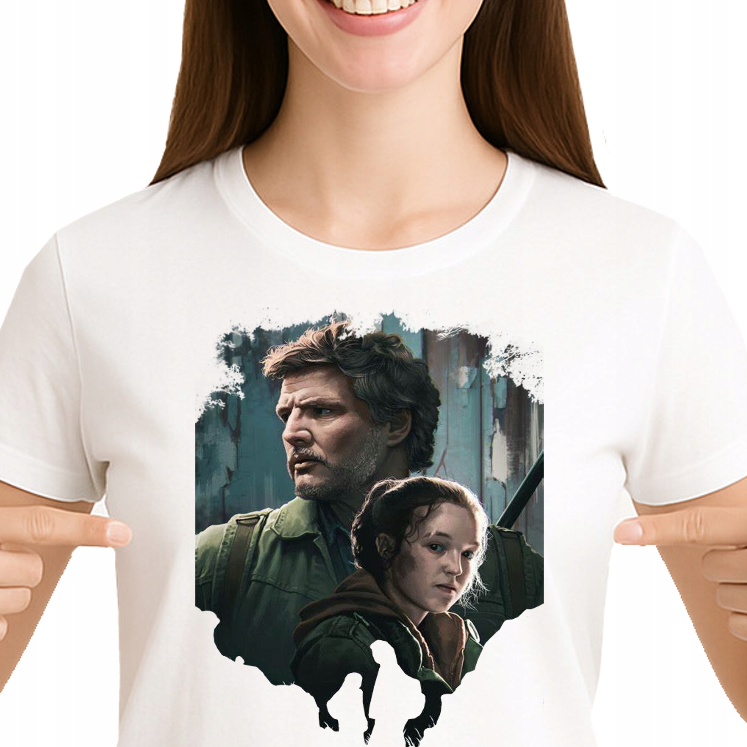 DAMSKA KOSZULKA THE LAST OF US JOEL ELLIE POSTAPO GRA DLA GRACZA S B3346