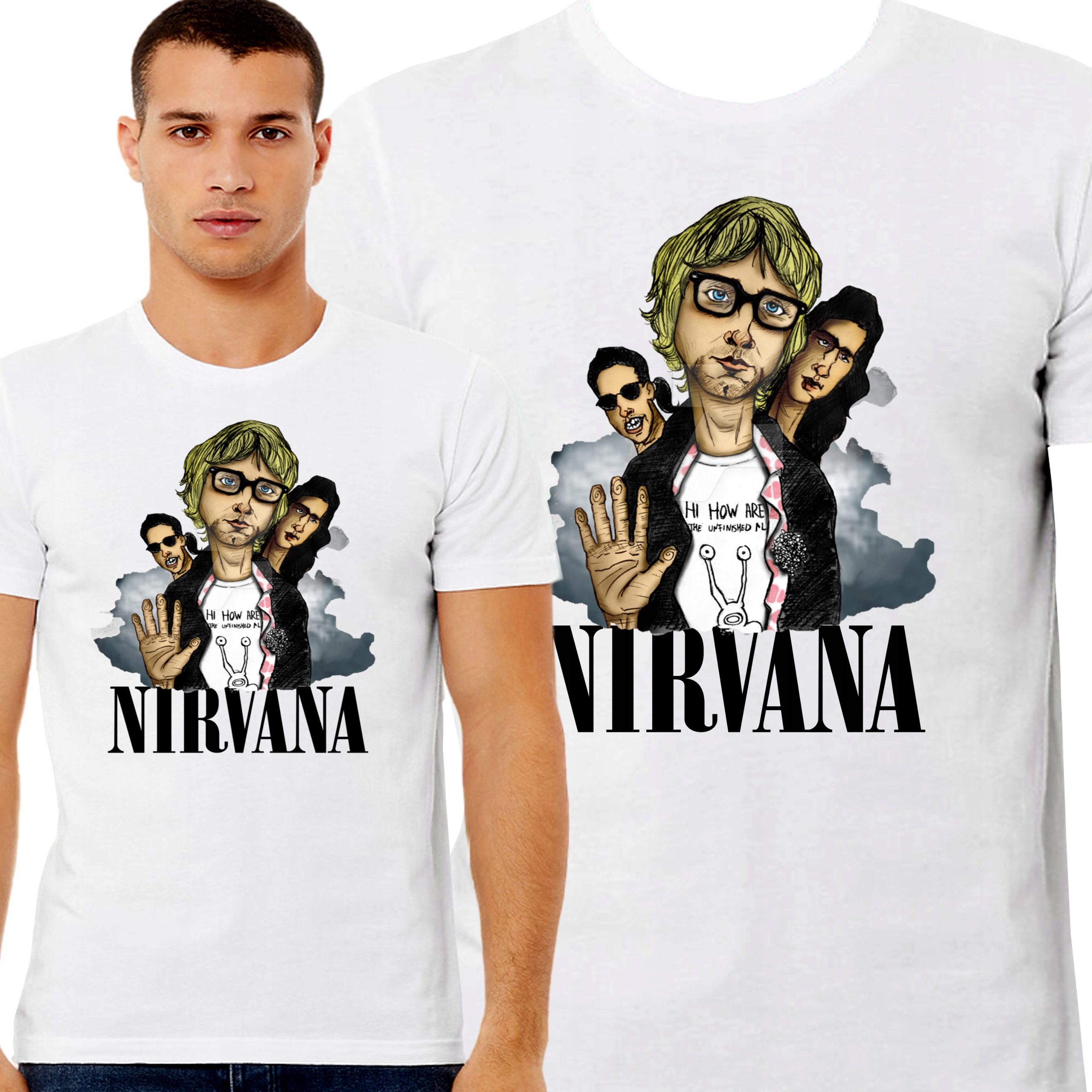 T-Shirt KOSZULKA MĘSKA NIRVANA KURT COBAIN Prezent Dla Faceta M 0853