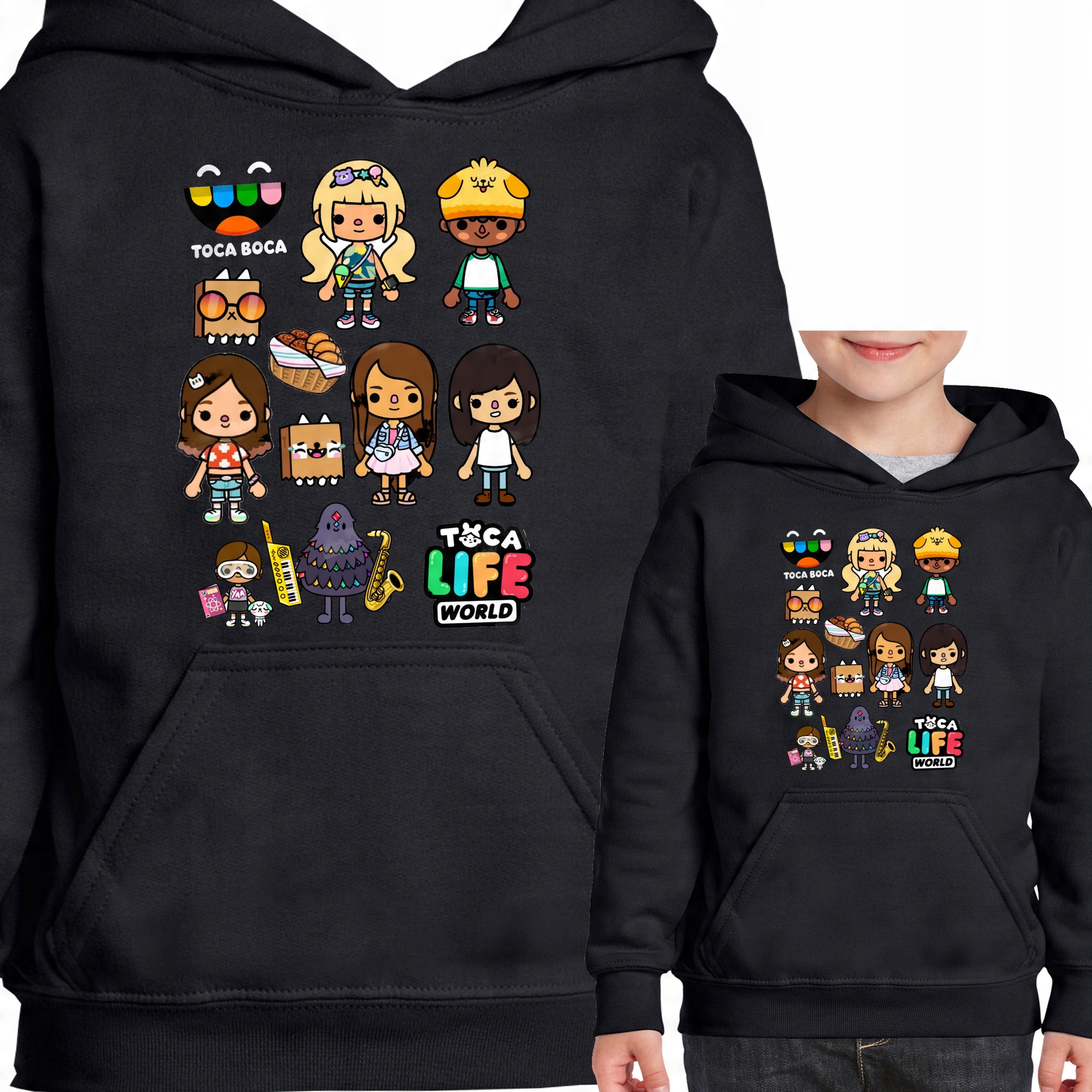 TOCA BOCA BLUZA DZIECIĘCA Z KAPTUREM NADRUK LIFE WORLD 140 3421 PREMIUM