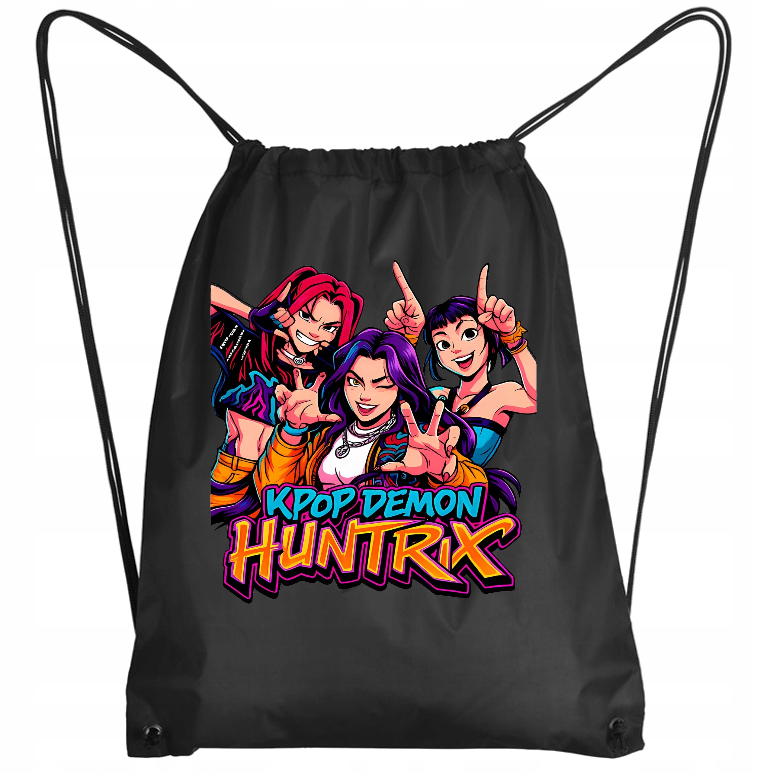 PLECAK Huntrix K-POP Hunters Demon ANIME SAJA BOYS CZARNY 3523