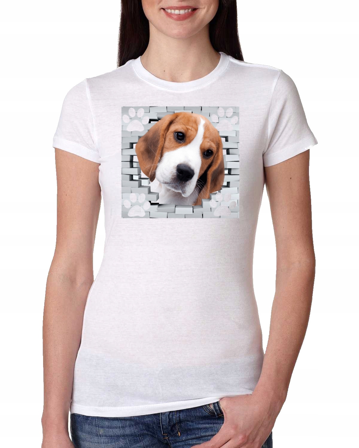 DAMSKA KOSZULKA BEAGLE PIES PREZENT XXL 0900