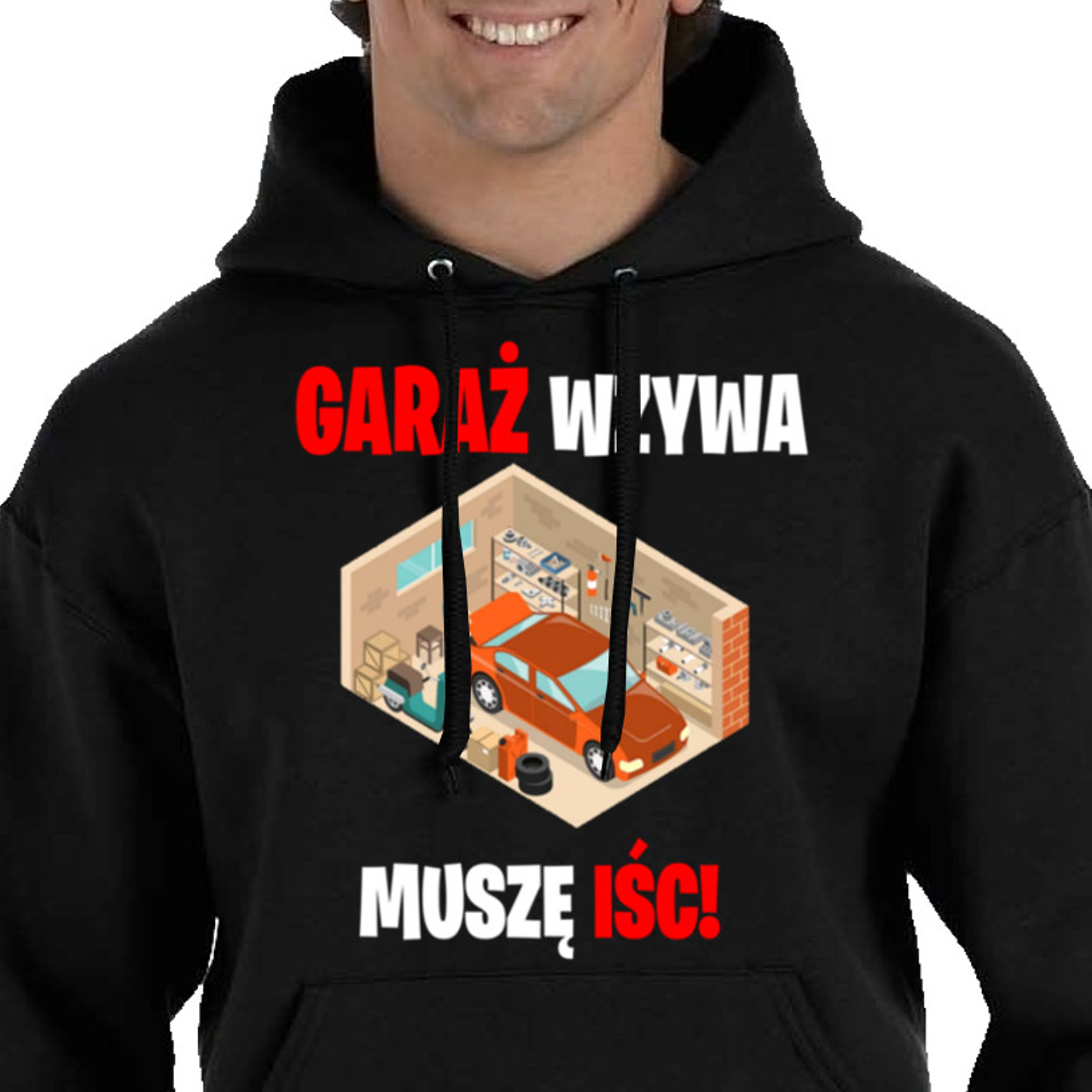 3183 BLUZA Z KAPTUREM GARAŻ WZYWA MUSZĘ IŚĆ XL