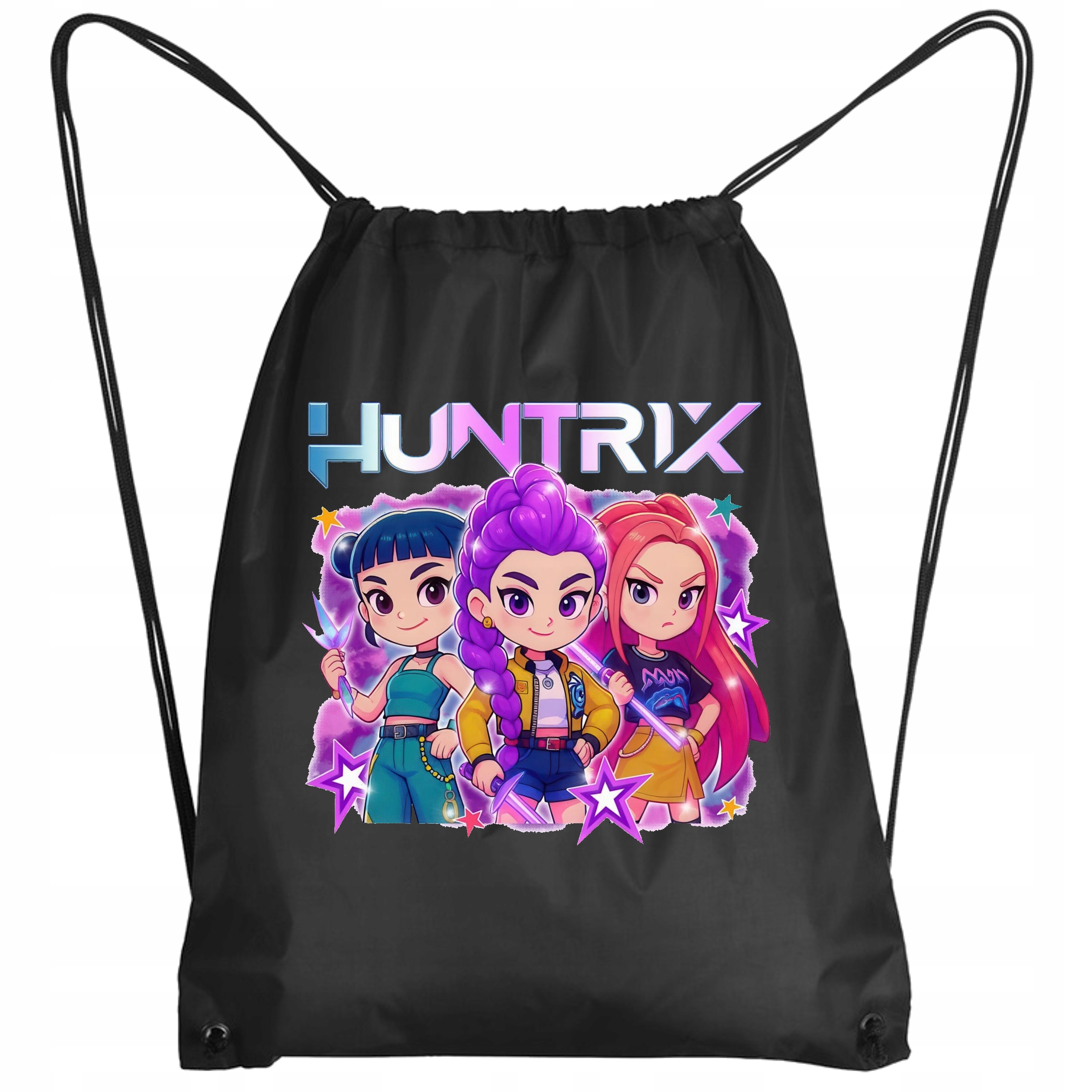 PLECAK Huntrix K-POP Hunters Demon ANIME SAJA BOYS CZARNY 3521