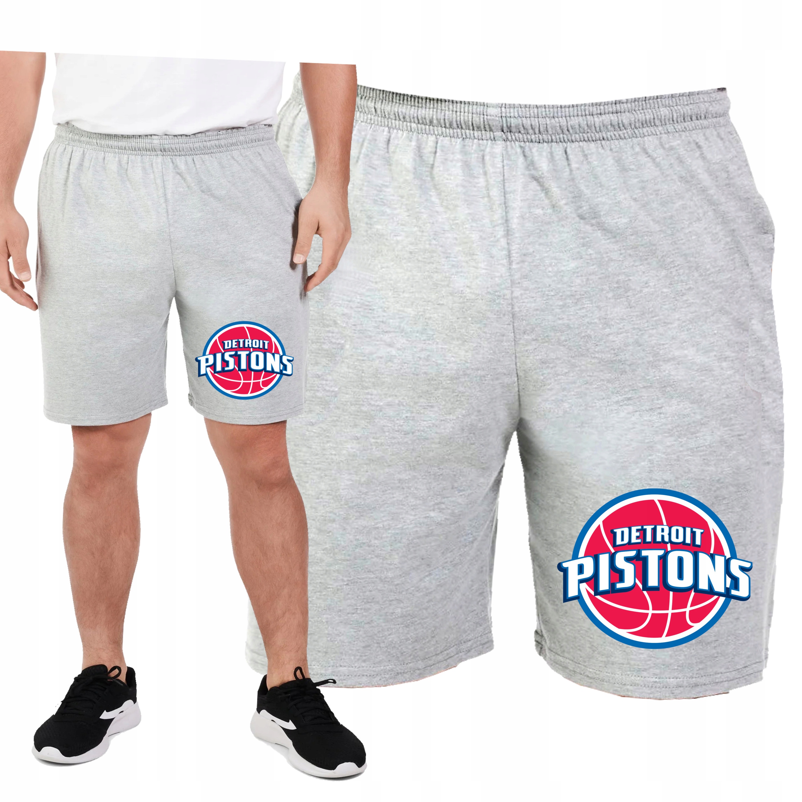 KRÓTKIE SPODENKI DRESOWE DETROIT PISTONS PREZENT KIESZENIE XL 0471