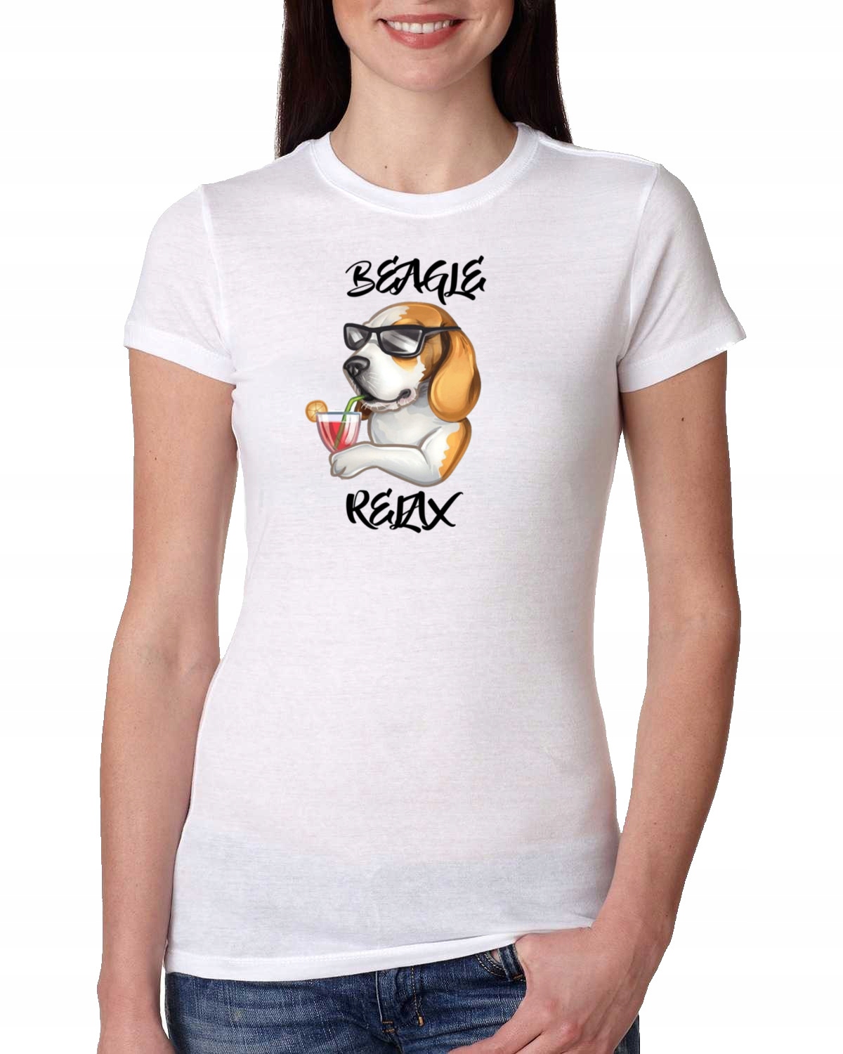 DAMSKA KOSZULKA BEAGLE PIES PREZENT XL 0902