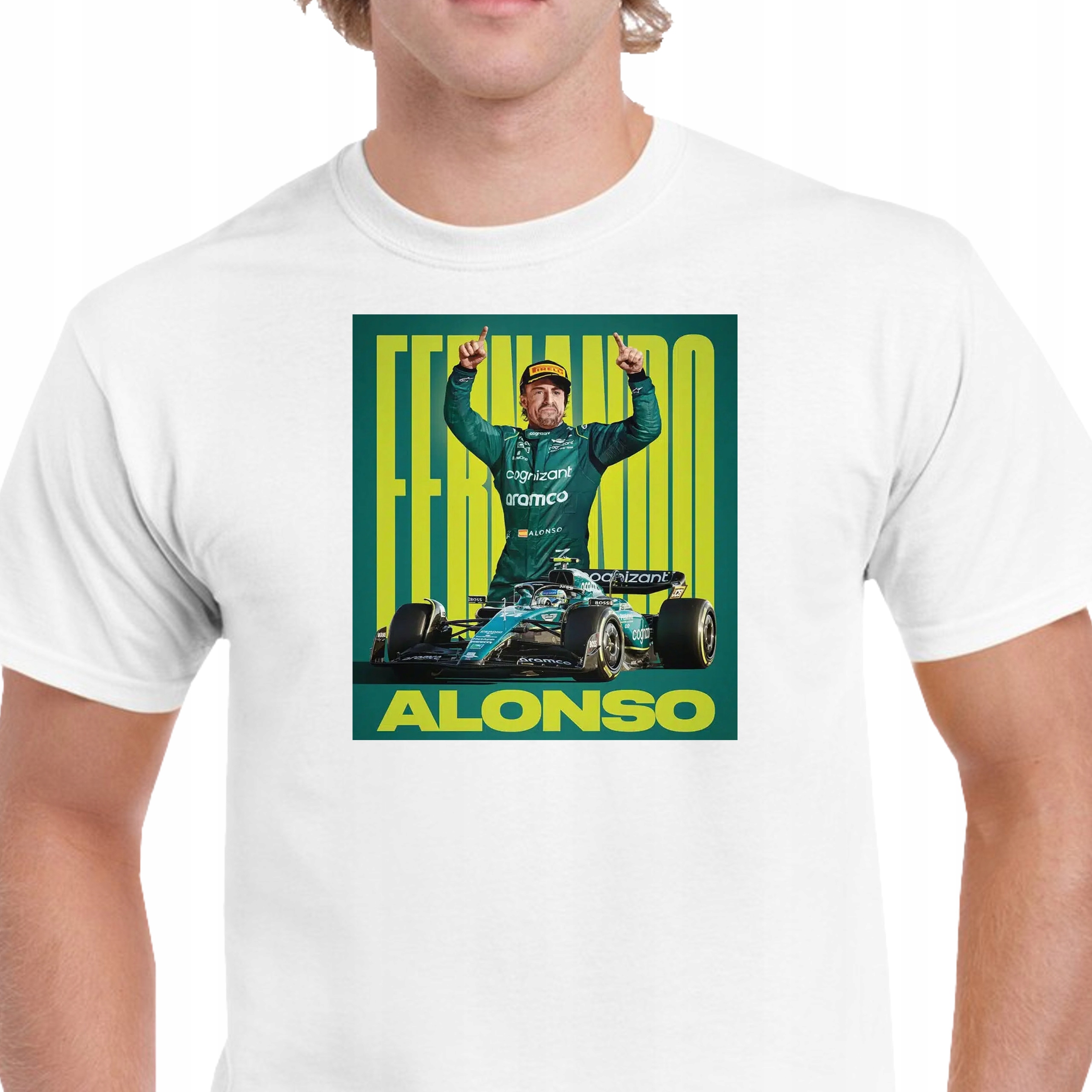 P089 KOSZULKA FERNANDO ALONSO F1 FORMUŁA 1 WYŚCIGI PREZENT XL BAWEŁNA