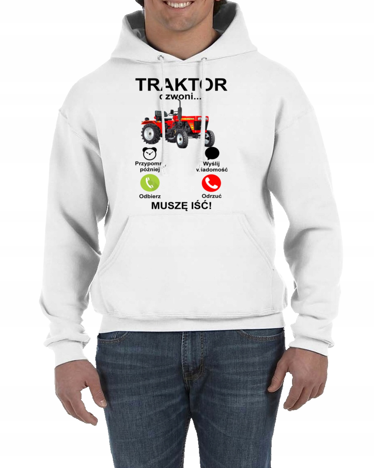 TRAKTOR DZWONI MUSZĘ IŚĆ BLUZA DLA ROLNIKA M 3104