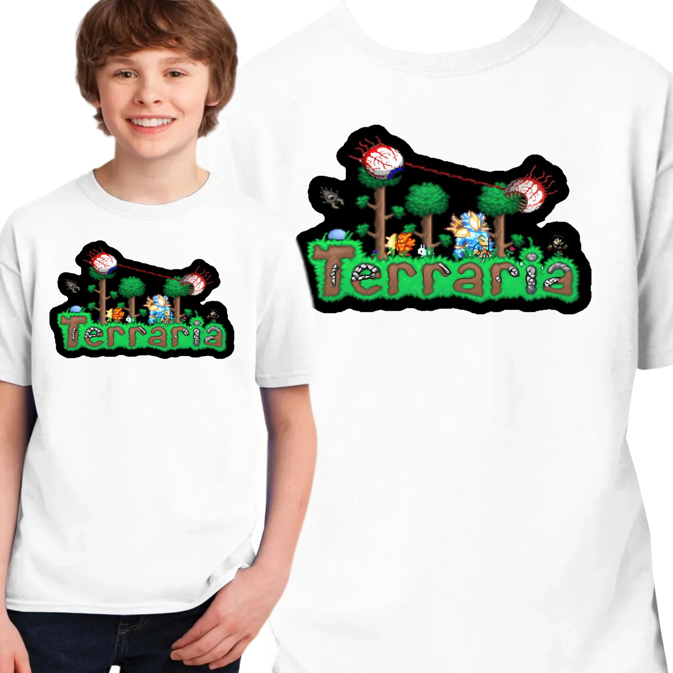 Terraria Gamingowa koszulka dzieicęca dla graczy dla fanów gry 152 3413