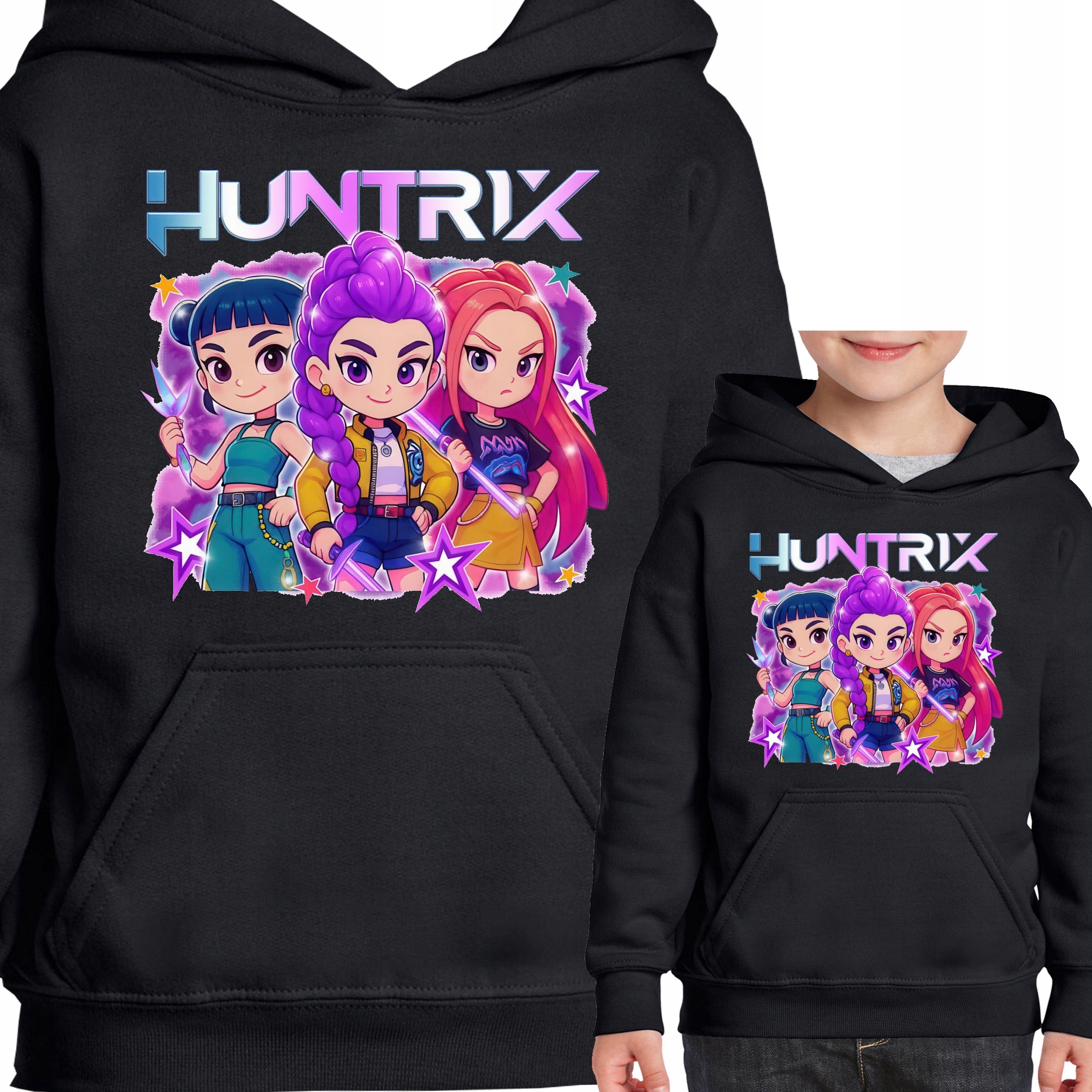 Bluza Z Kapturem Huntrix K-POP Hunters Demon ANIME Jakość Premium 152 3521