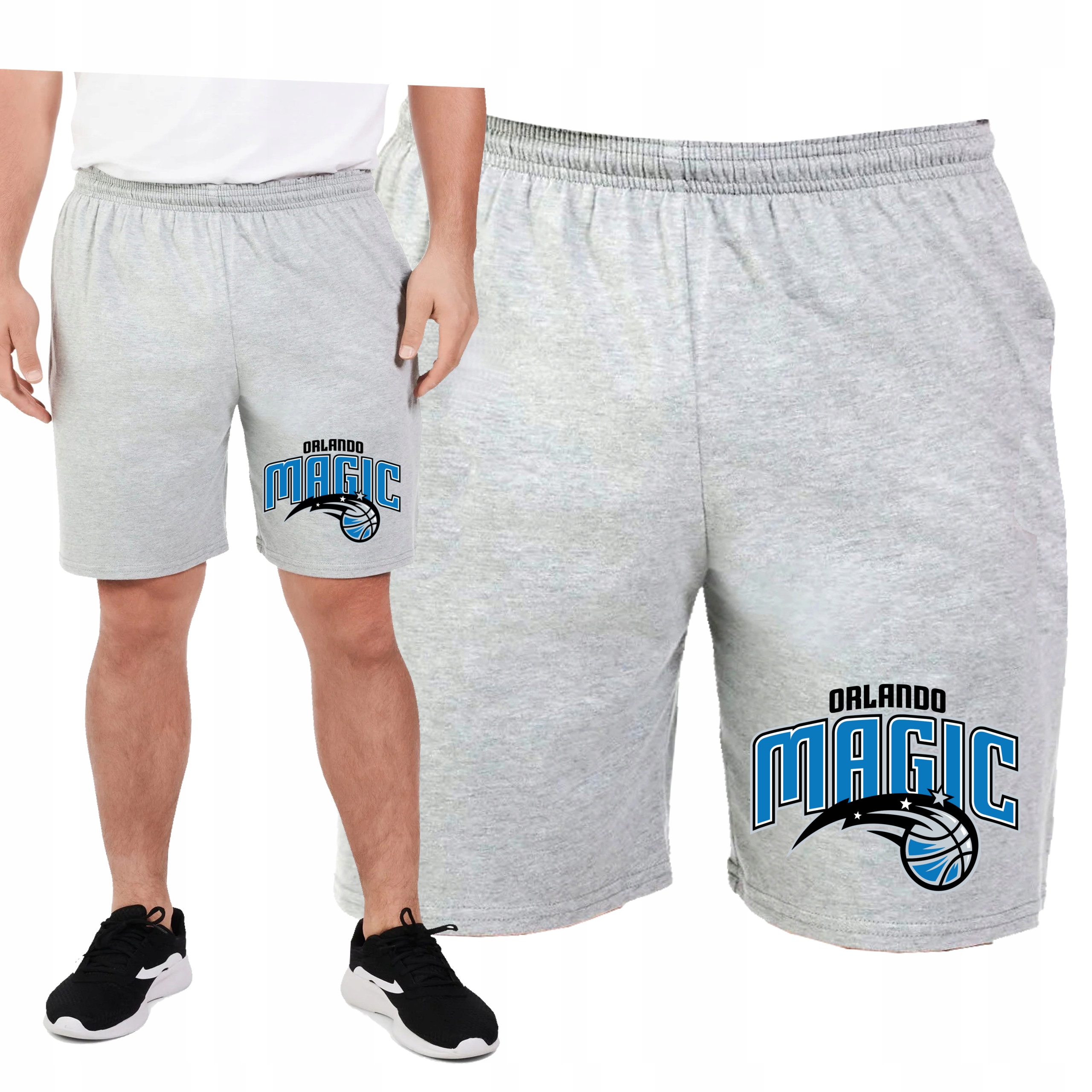 KRÓTKIE SPODENKI DRESOWE ORLANDO MAGIC PREZENT KIESZENIE L 0484