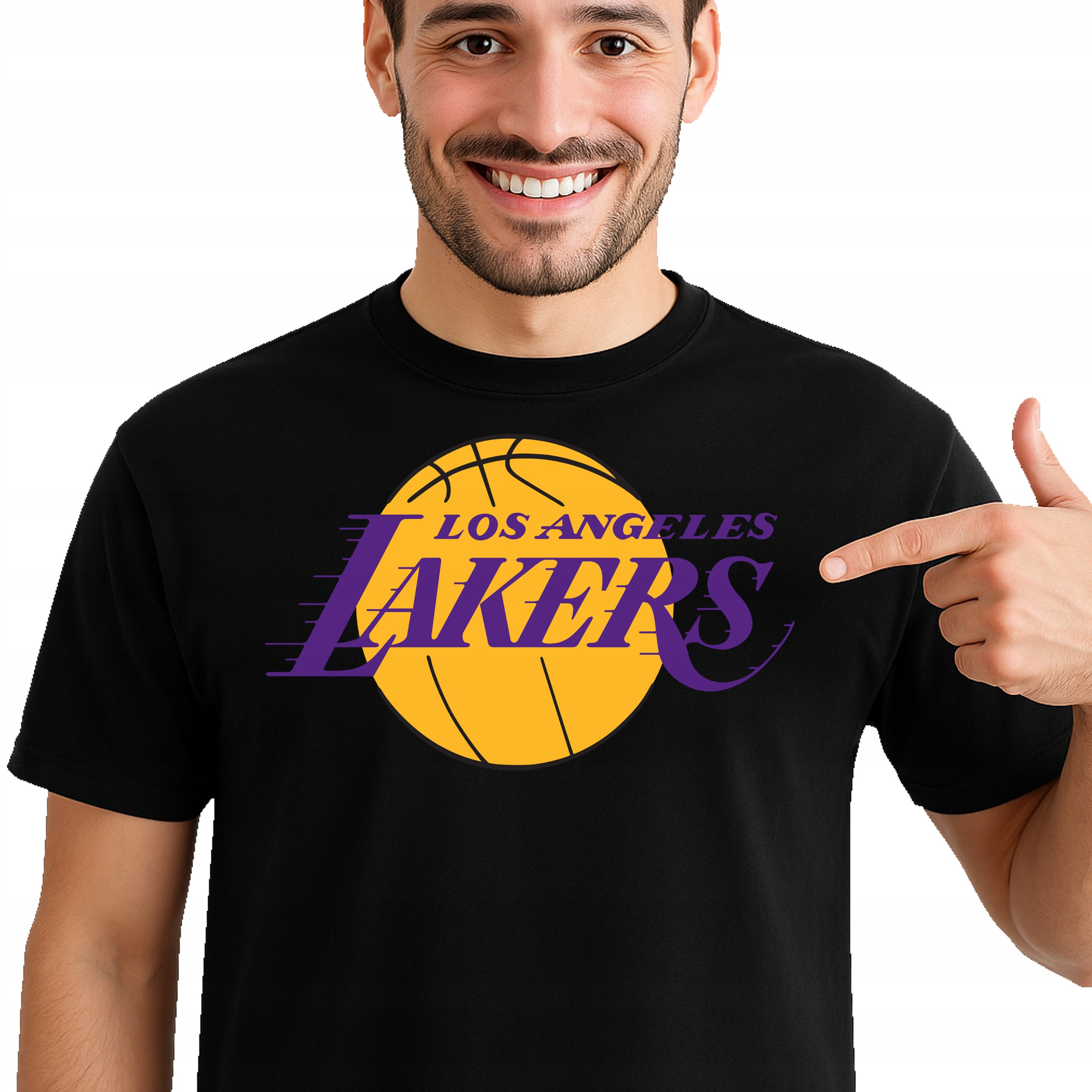 KOSZULKA LOS ANGELES LAKERS NBA Prezent Premium Dla Fana L 0476 CZARNY