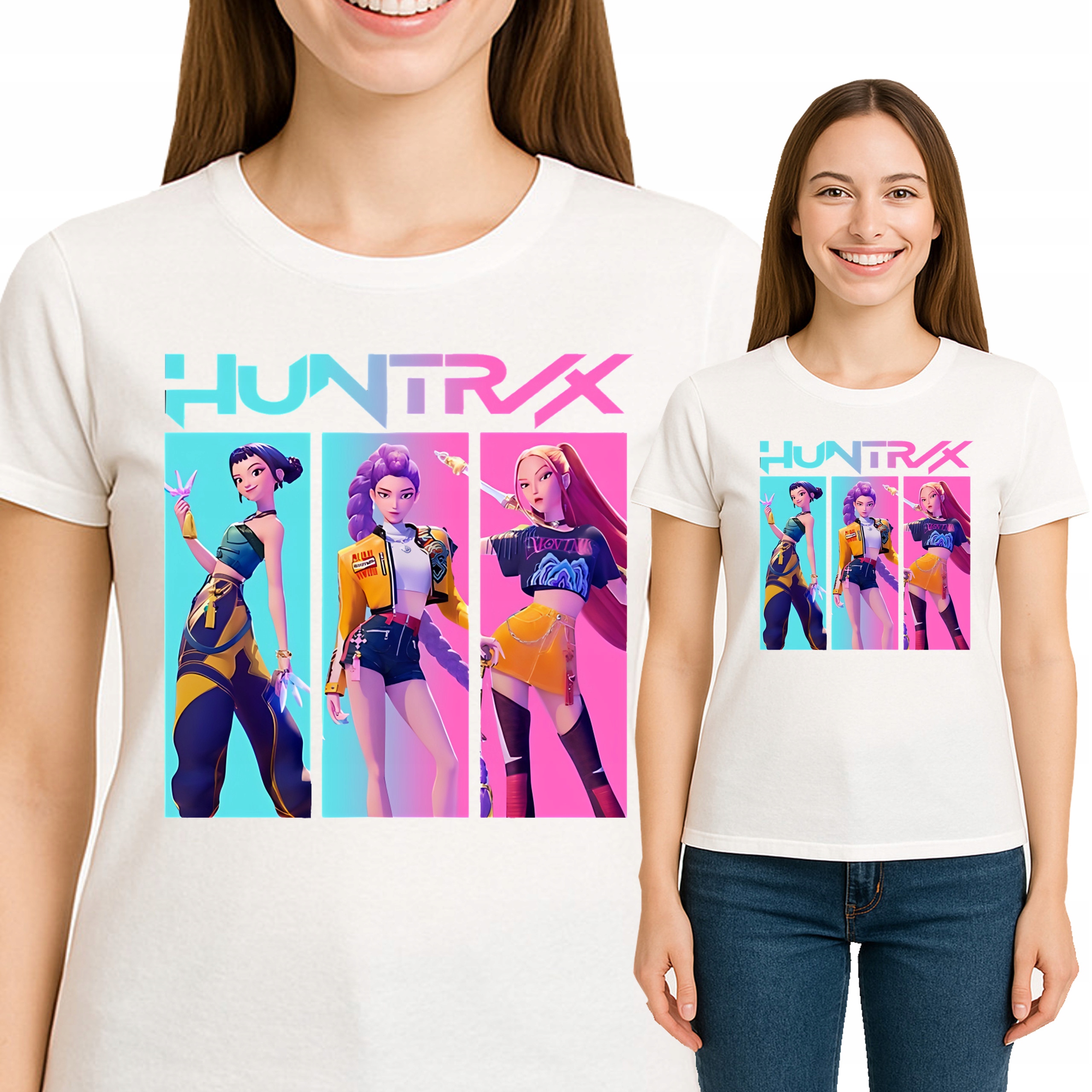 DAMSKA KOSZULKA Huntrix K-POP Hunters ANIME Demon Jakość Premium L 3524