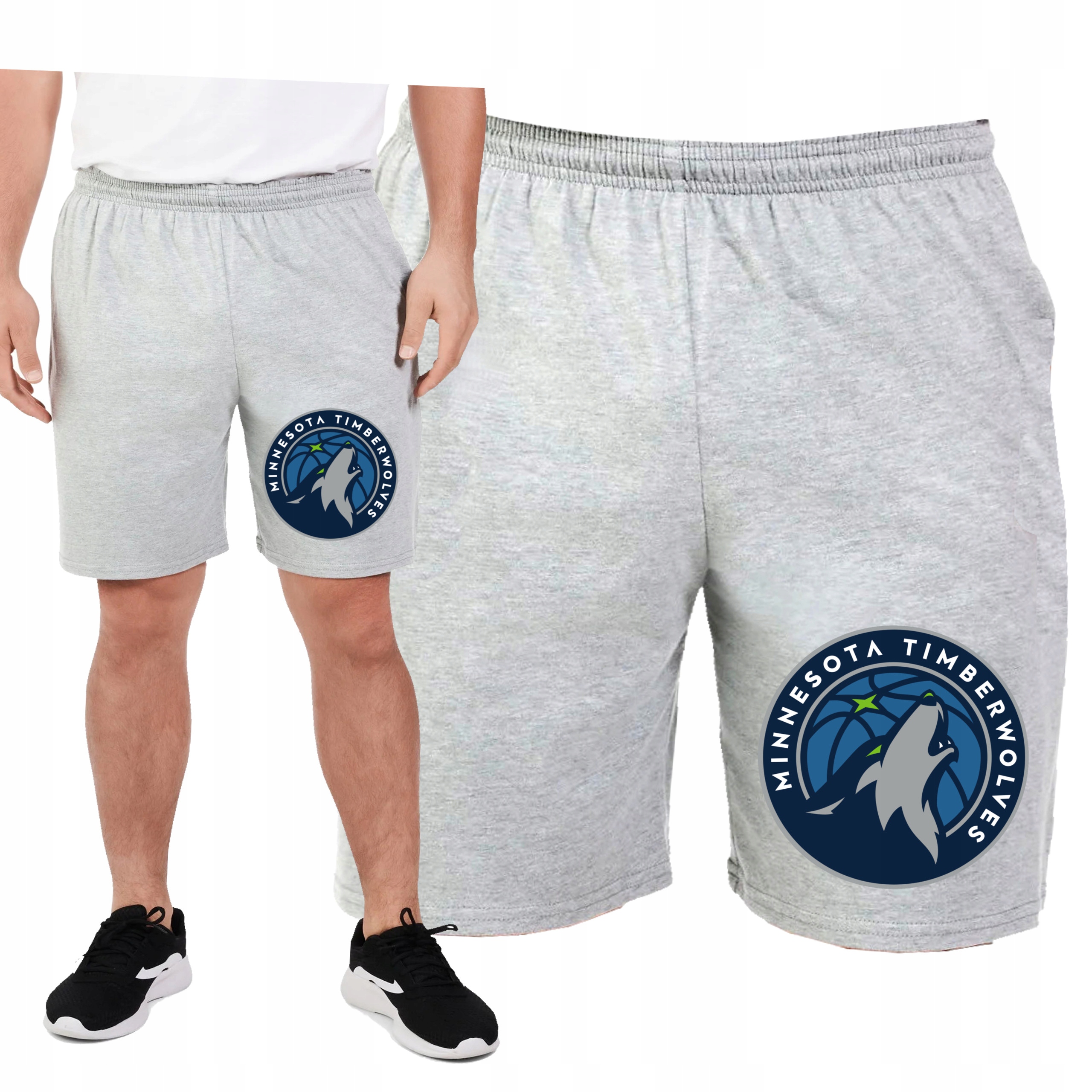 KRÓTKIE SPODENKI DRESOWE MINNESOTA TIMBERWOLVES PREZENT KIESZENIE XL 0480