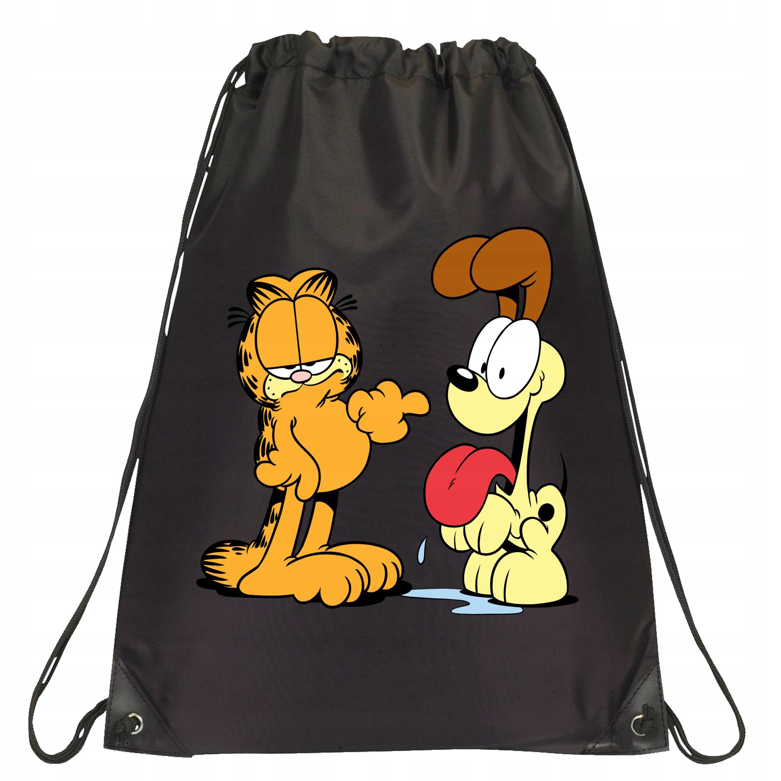 P037 PLECAK WOREK NA BUTY GARFIELD ŚMIESZNA KOT BAJKA USA PREZENT JAKOŚĆ
