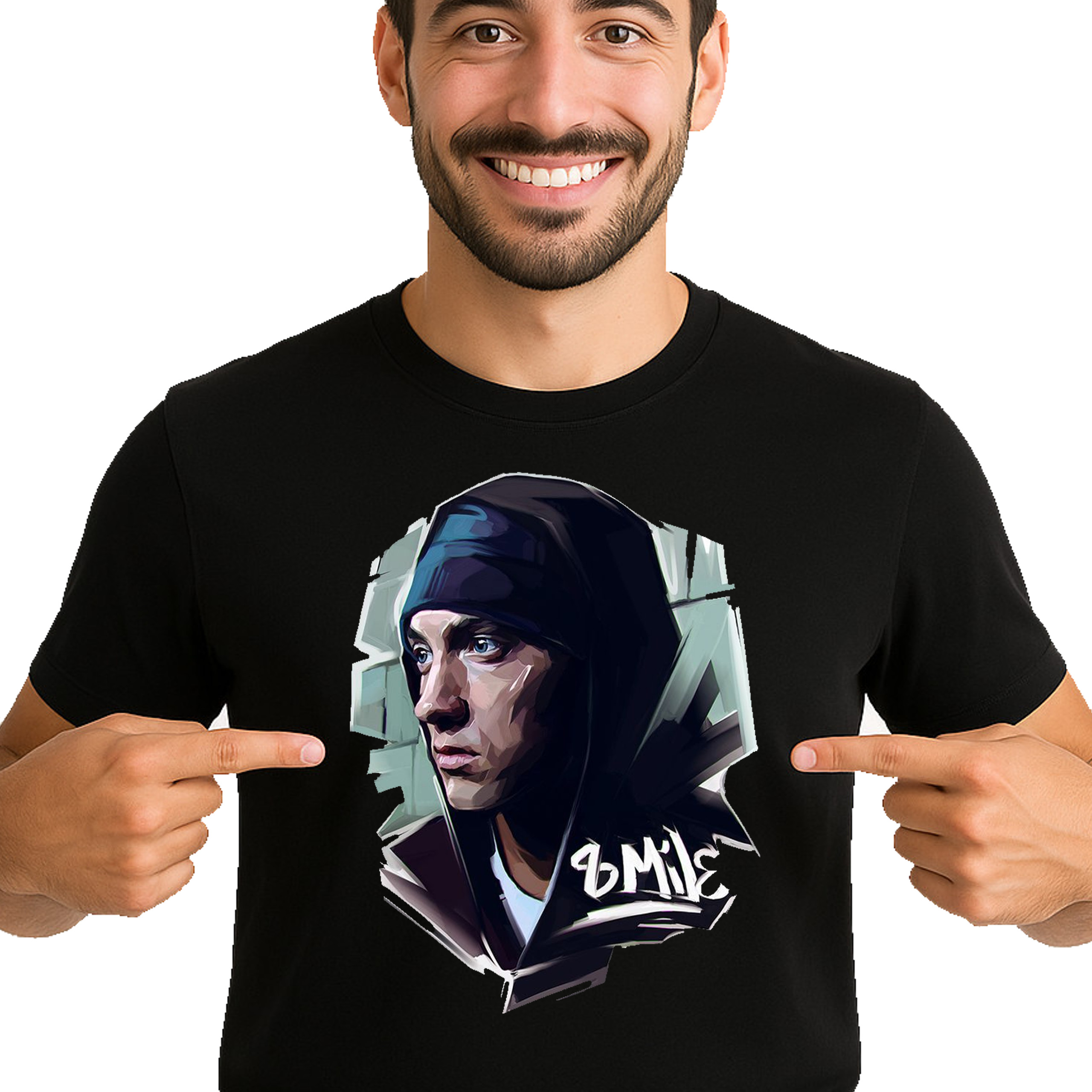 EMINEM KOSZULKA MĘSKA SLIM SHADY RAP HIP HOP PREZENT L 0823 CZARNA