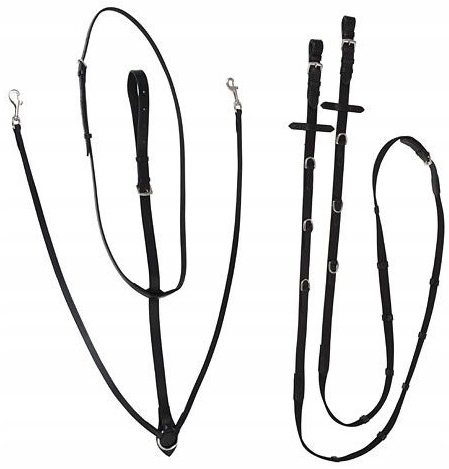 Wodze Thiedermann czarny roz Pony Covalliero