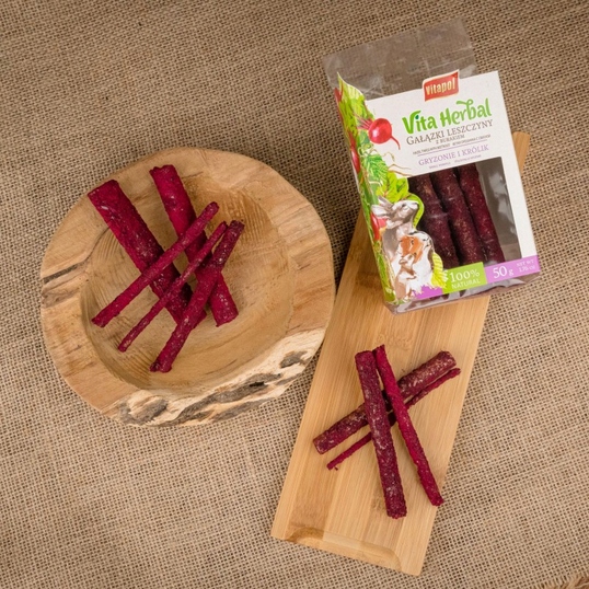 Vita Herbal Gałązki Leszczyny Z Burakiem Dla Gryzoni I Królika Vitapol 50g