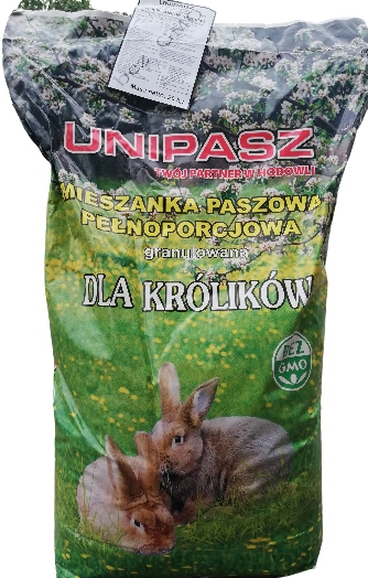 Pasza, karma dla królików w tuczu KDT UNIPASZ 20kg