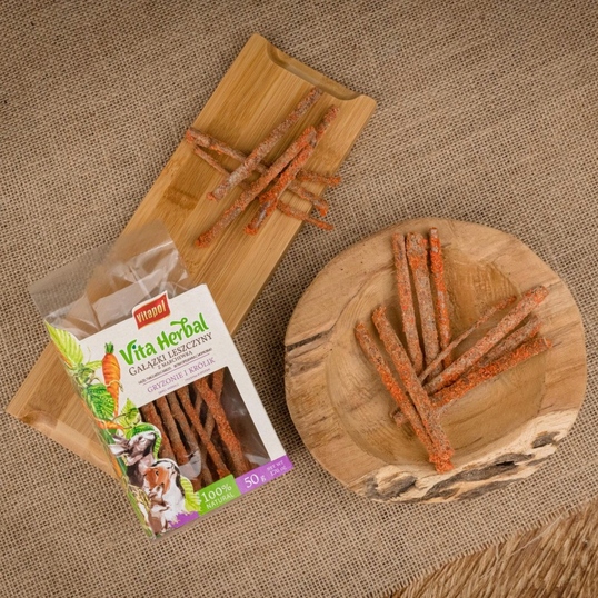 Vita Herbal Gałązki Leszczyny Z Marchewką Dla Gryzoni I Królika Vitapol 50g