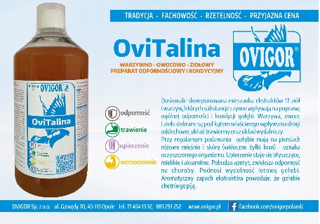 Ovitalina mieszanka 16 ziół i warzyw OVIGOR 1 L