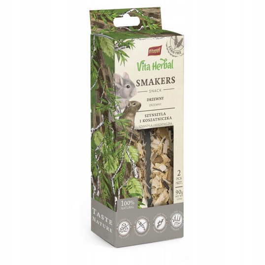 Vita Herbal Smakers Drzewny Dla Szynszyla I Koszatniczki Vitapol 90g 2szt.