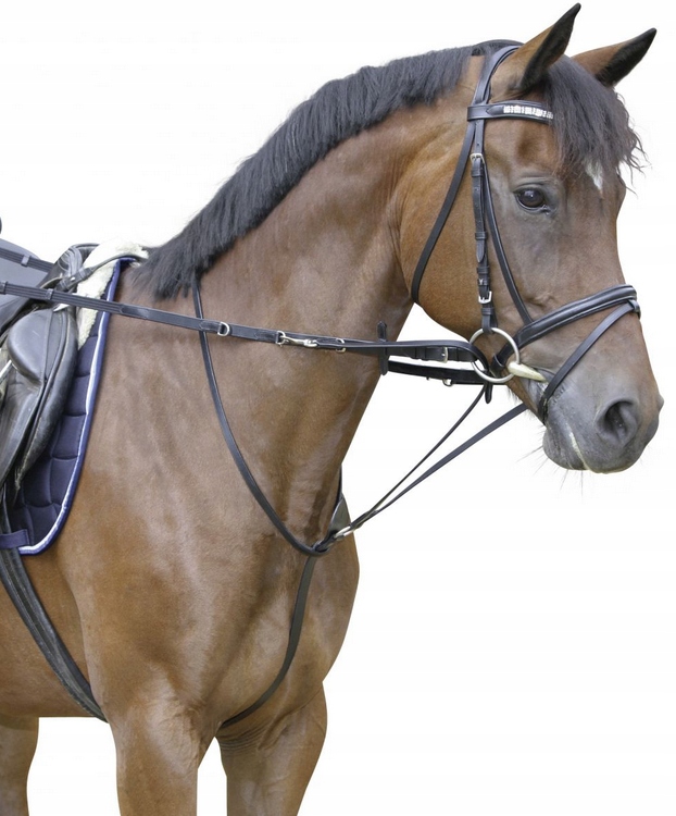 Wodze Thiedermann czarny roz Pony Covalliero