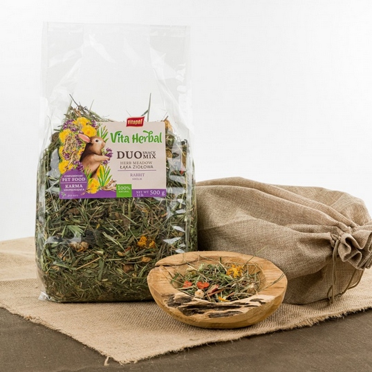 Vita Herbal Duo Snack Łąka Ziołowa Dla Królika Vitapol 500g