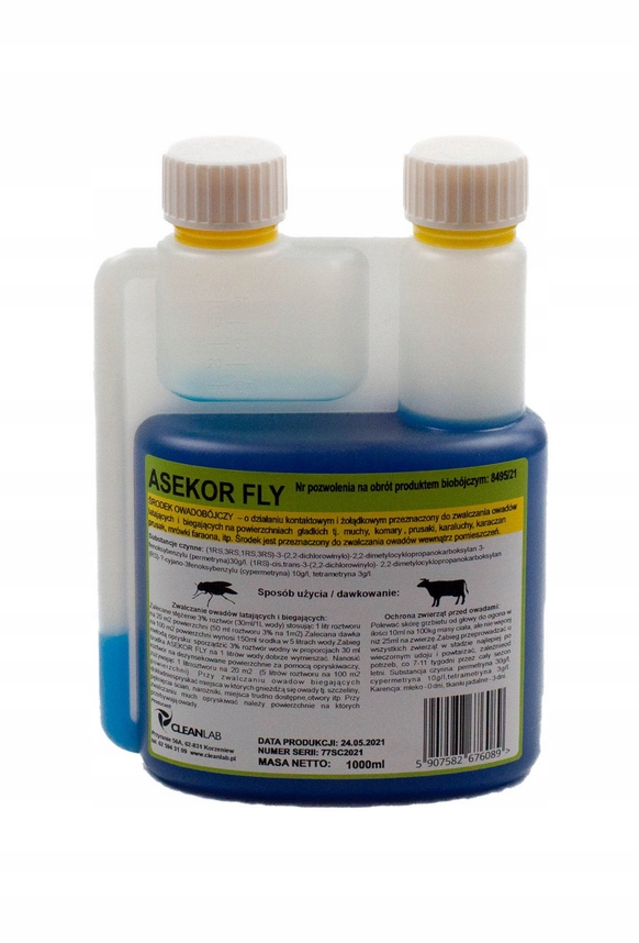 ASEKOR FLY niebieski do polewania zwierząt muchy