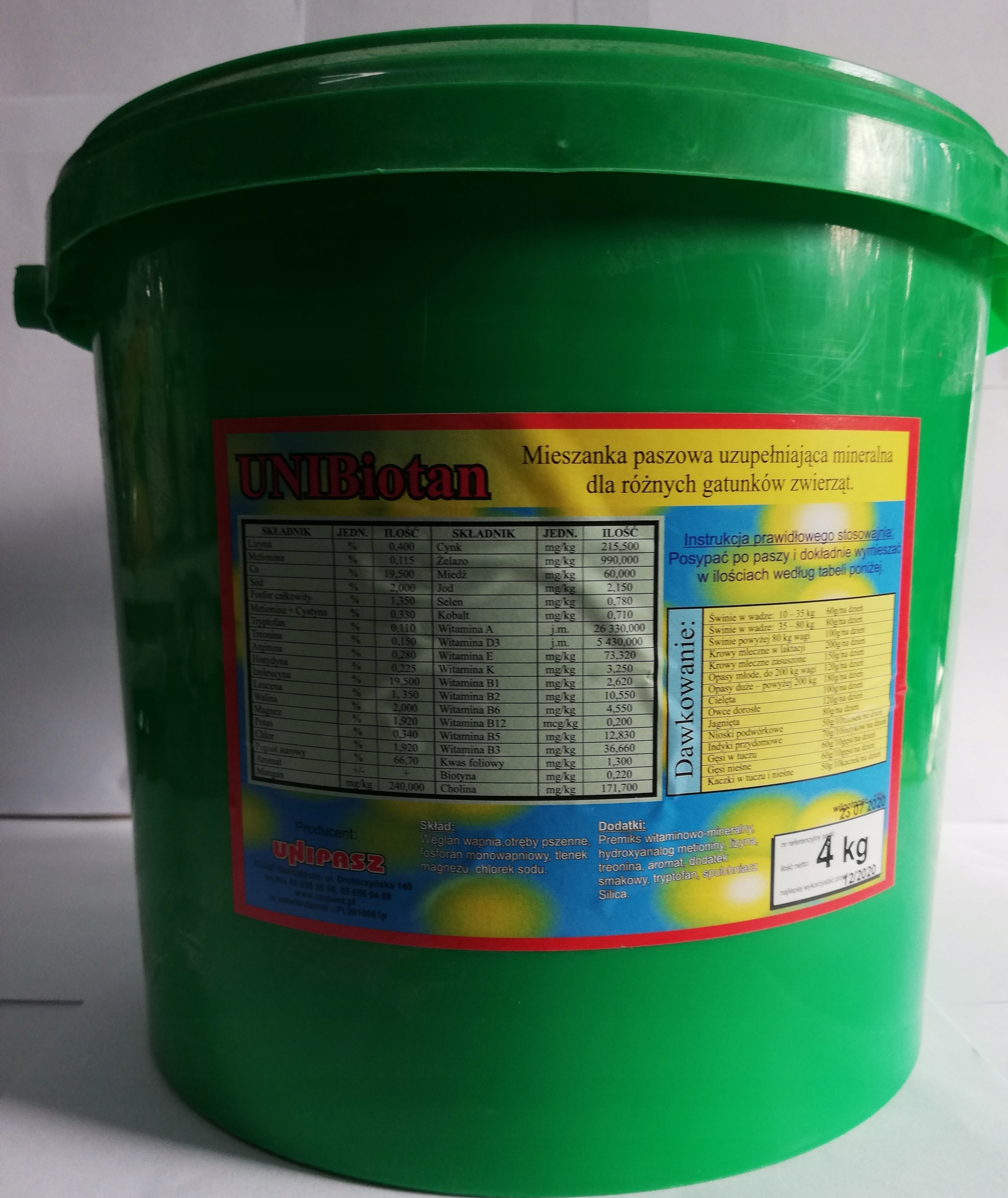 UniBiotan Witaminy dla zwierząt Univit Unipasz 4kg