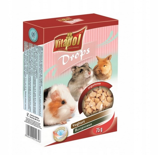 Przysmaki Jogurtowe Dropsy - chomik królik świnka morska Vitapol 75g