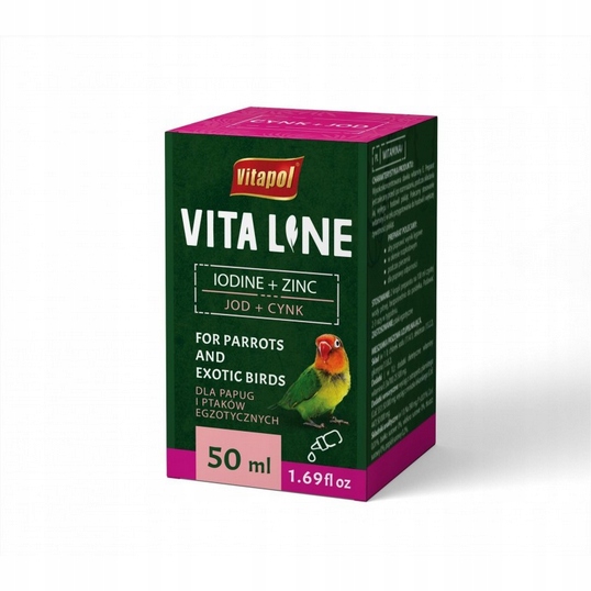 Vitaline Cynk+Jod Dla Ptaków Egzotycznych Vitapol 50ml