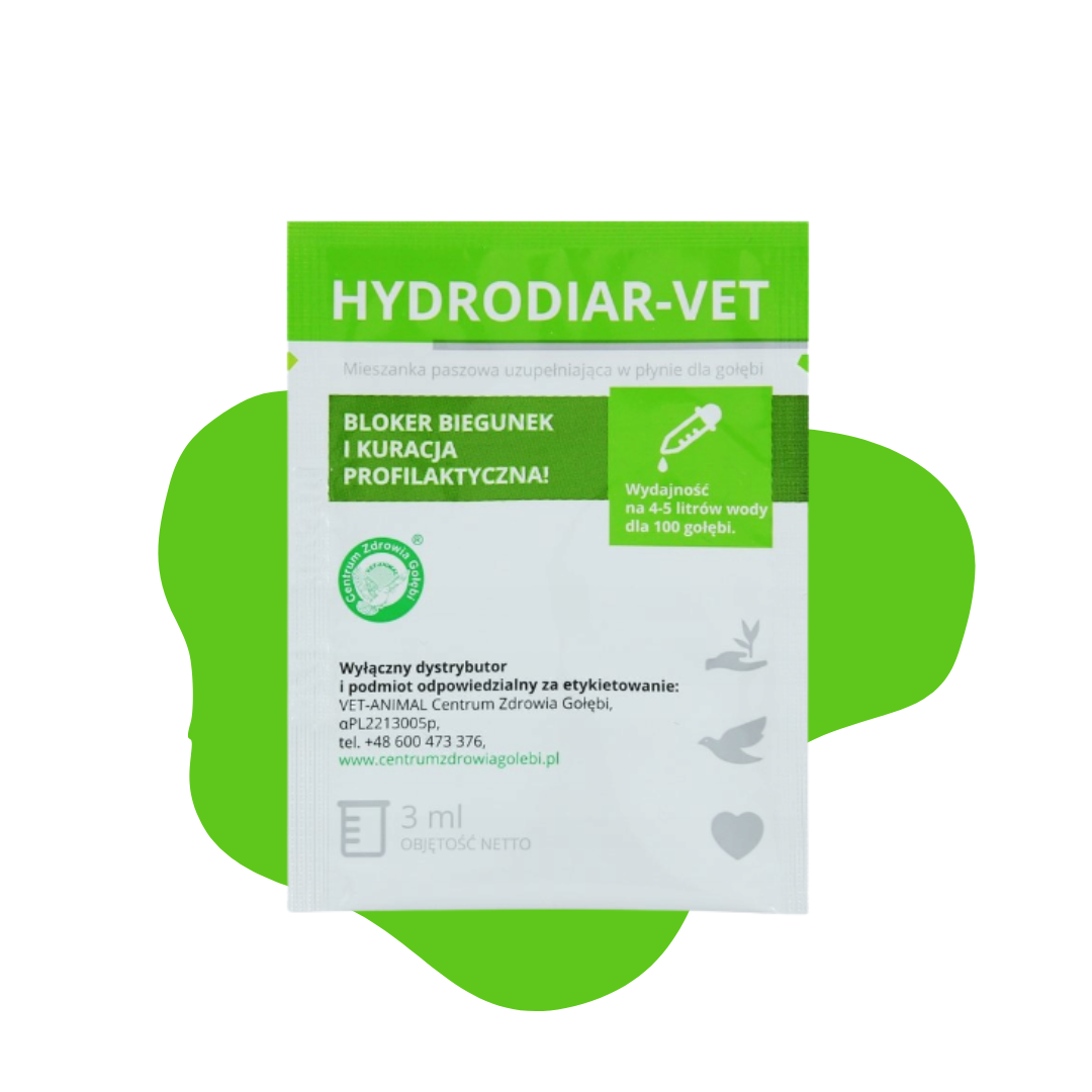Hydrodiar vet na biegunke Centrum Zdrowia Gołębi 3 ml
