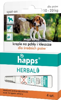 HAPPS krople na pchły i kleszcze dla małych psów