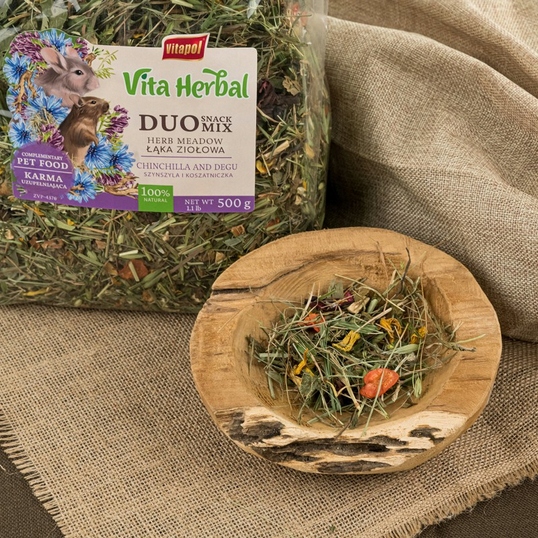 Vita Herbal Duo Snack Łąka Ziołowa Dla Szynszyli Koszatniczki Vitapol 500g