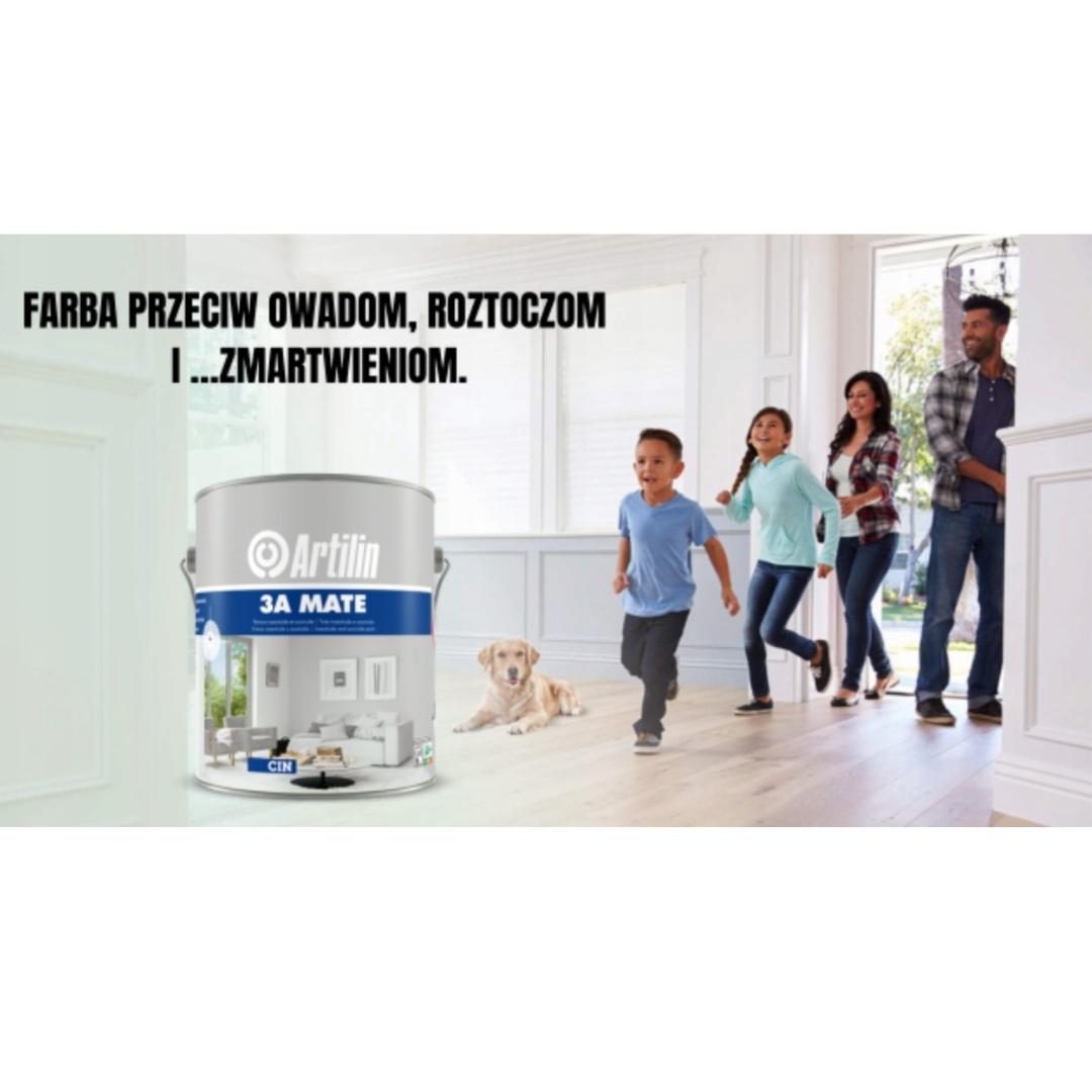 Artilin 3A Mate – FARBA OWADOBÓJCZA PRZECIW OWADOM, ROZTOCZOM 2,5 L