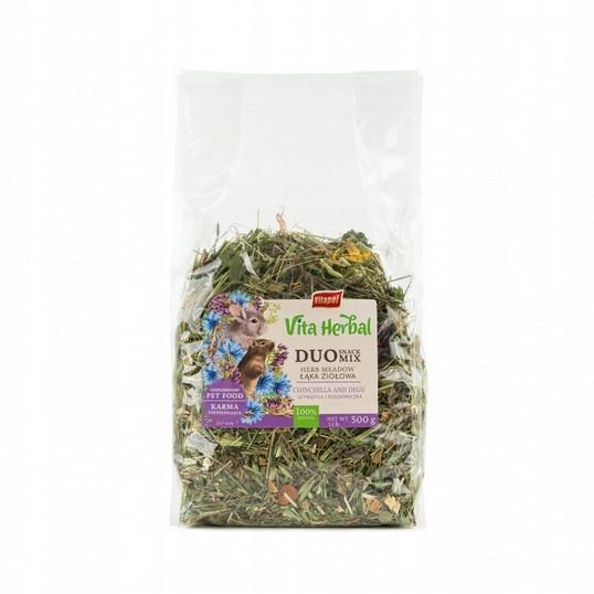 Vita Herbal Duo Snack Łąka Ziołowa Dla Szynszyli Koszatniczki Vitapol 500g