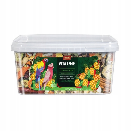 Vitaline Karma Pełnoporcjowa Dla Ary Kakadu Wielkich Papug Vitapol 1,6kg