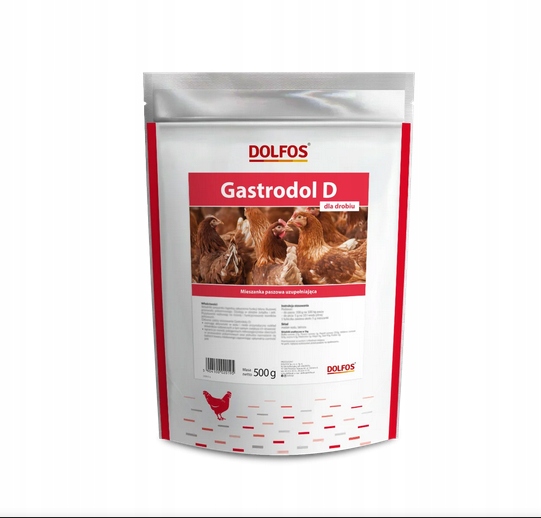 Gastrodol D Regulujący Zaburzenia Przewodu Pokarmowego Drobiu Dolfos 500g